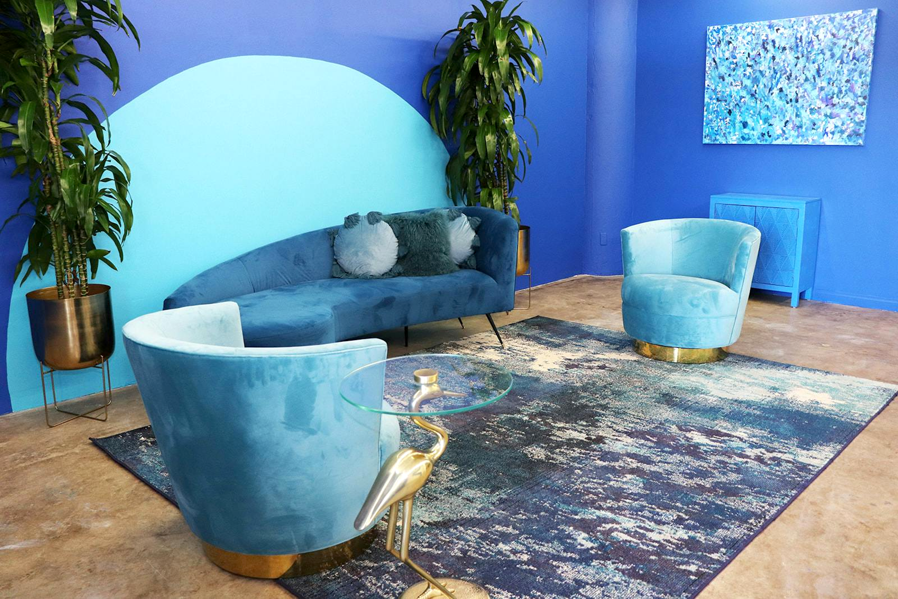 Brightly Lit Colorful Multi Set Production Studio / Event Space