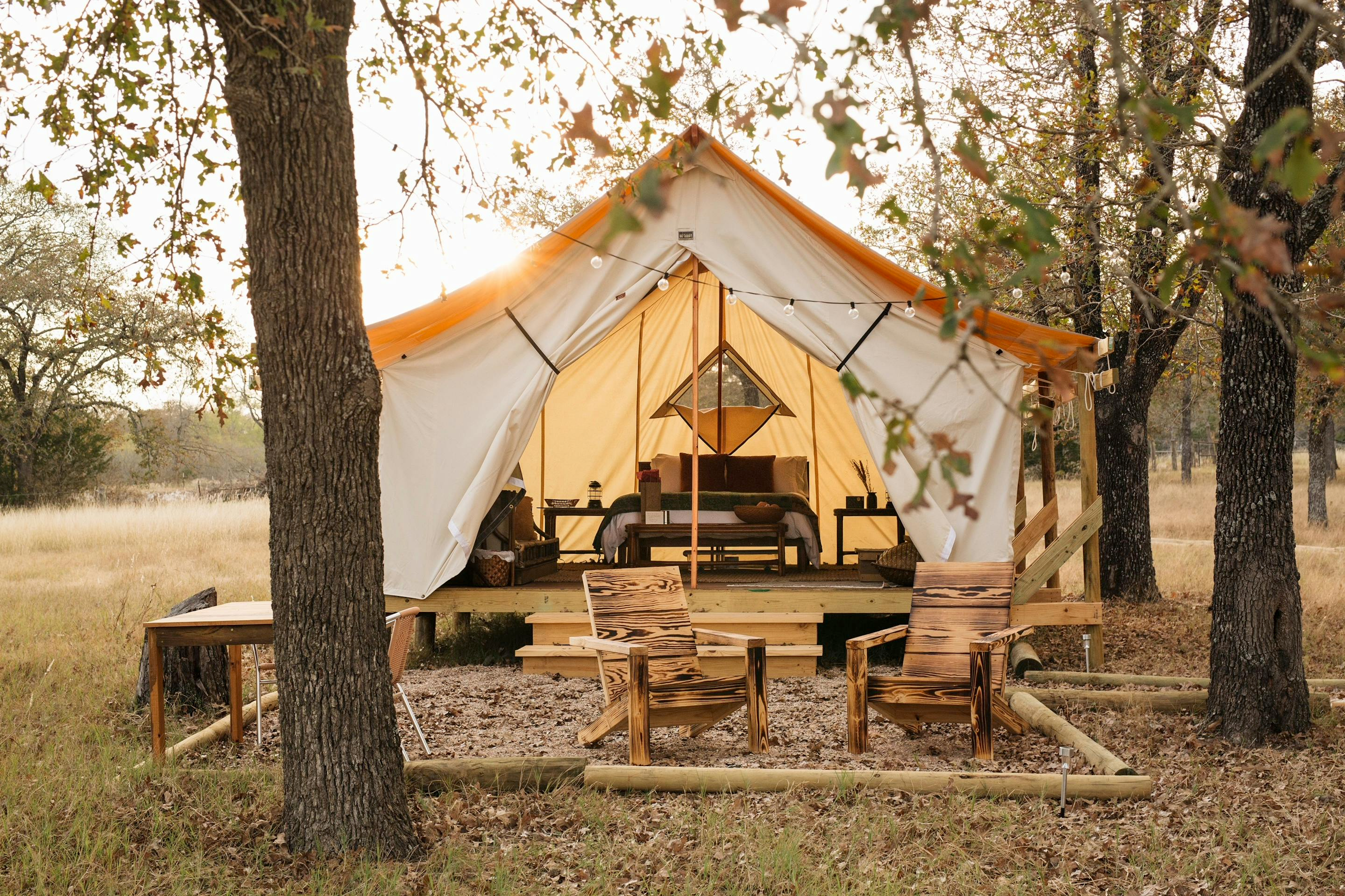 Serana: An Outdoor Communal Retreat Space on 53 Acres with Cabins, Glamping Tents, Outdoor Kitchen, Yoga Deck, Ponds