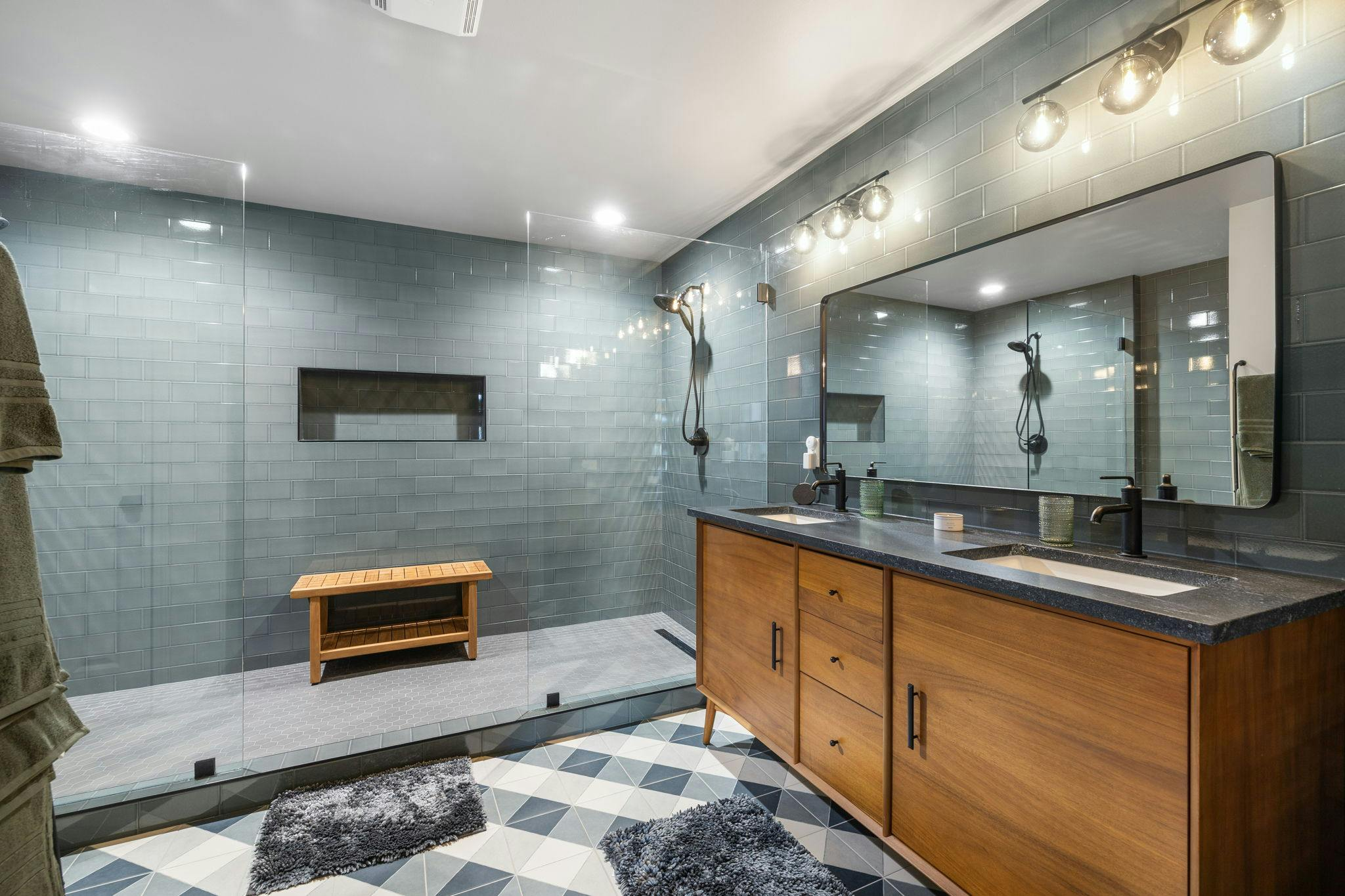 Moody, Masculine, Mid Century Row House in Franklin, TN