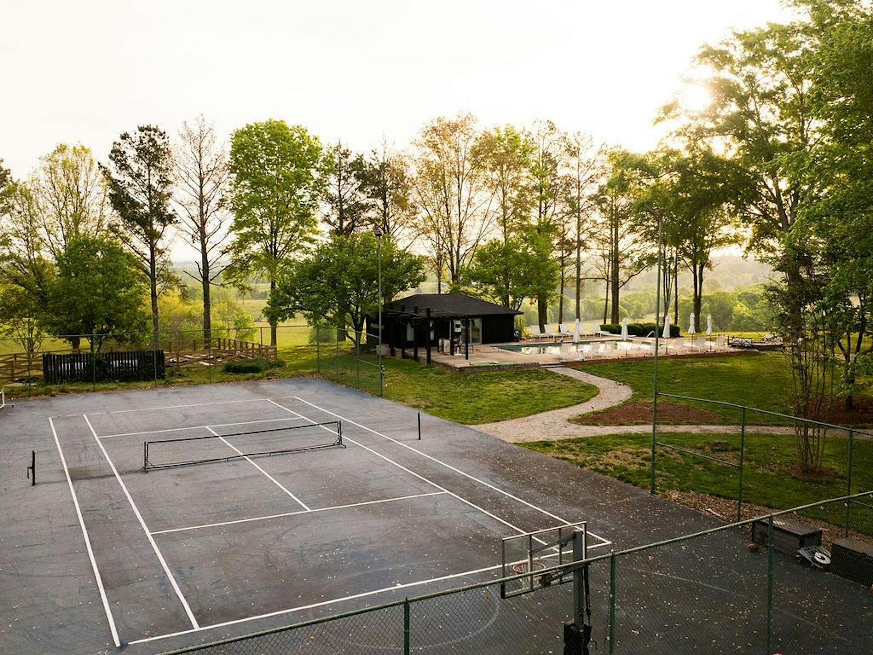 Sports Court at True South Farm for Pickleball, Tennis or Basketball