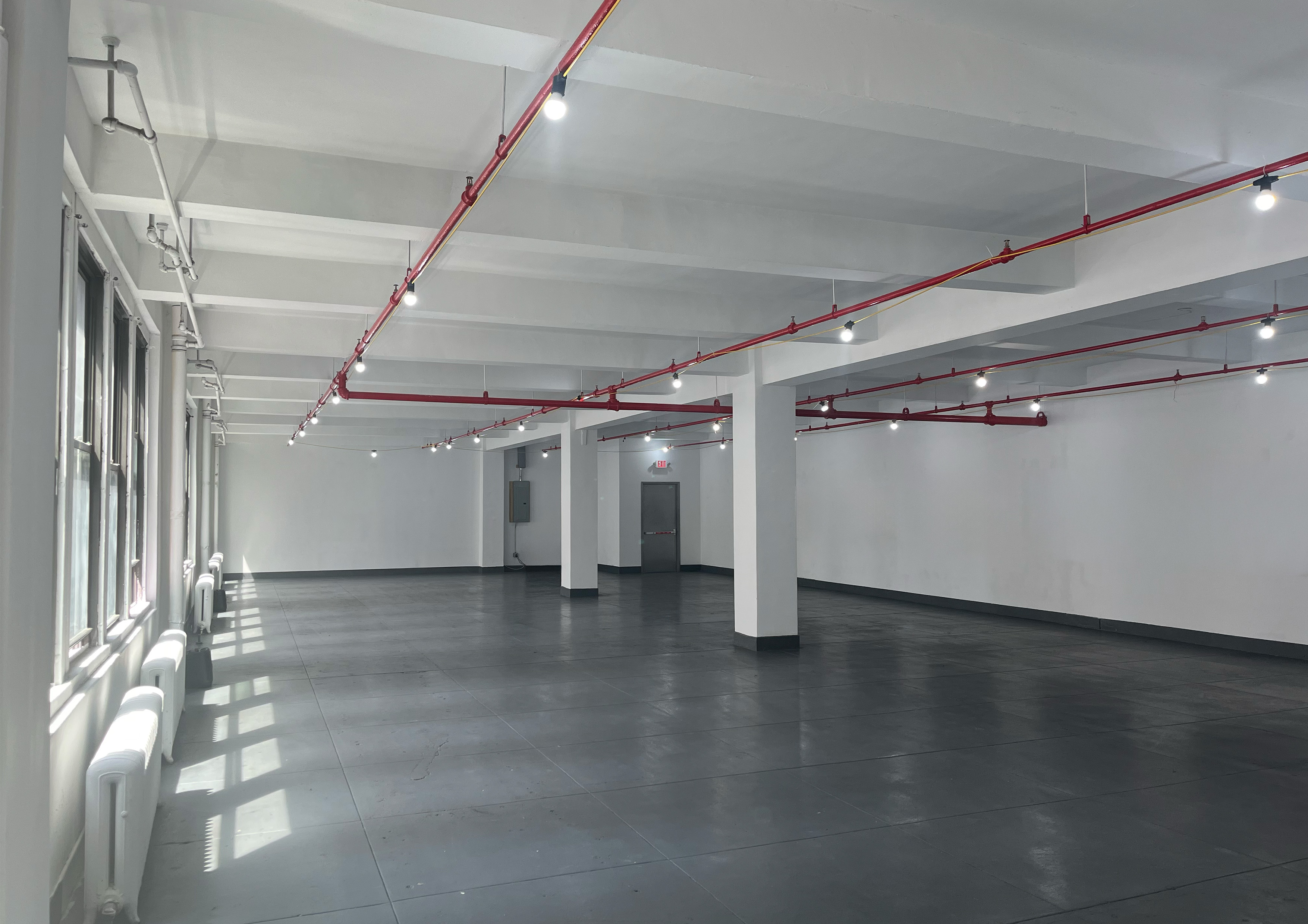 Industrial Sunlit Warehouse Space 
