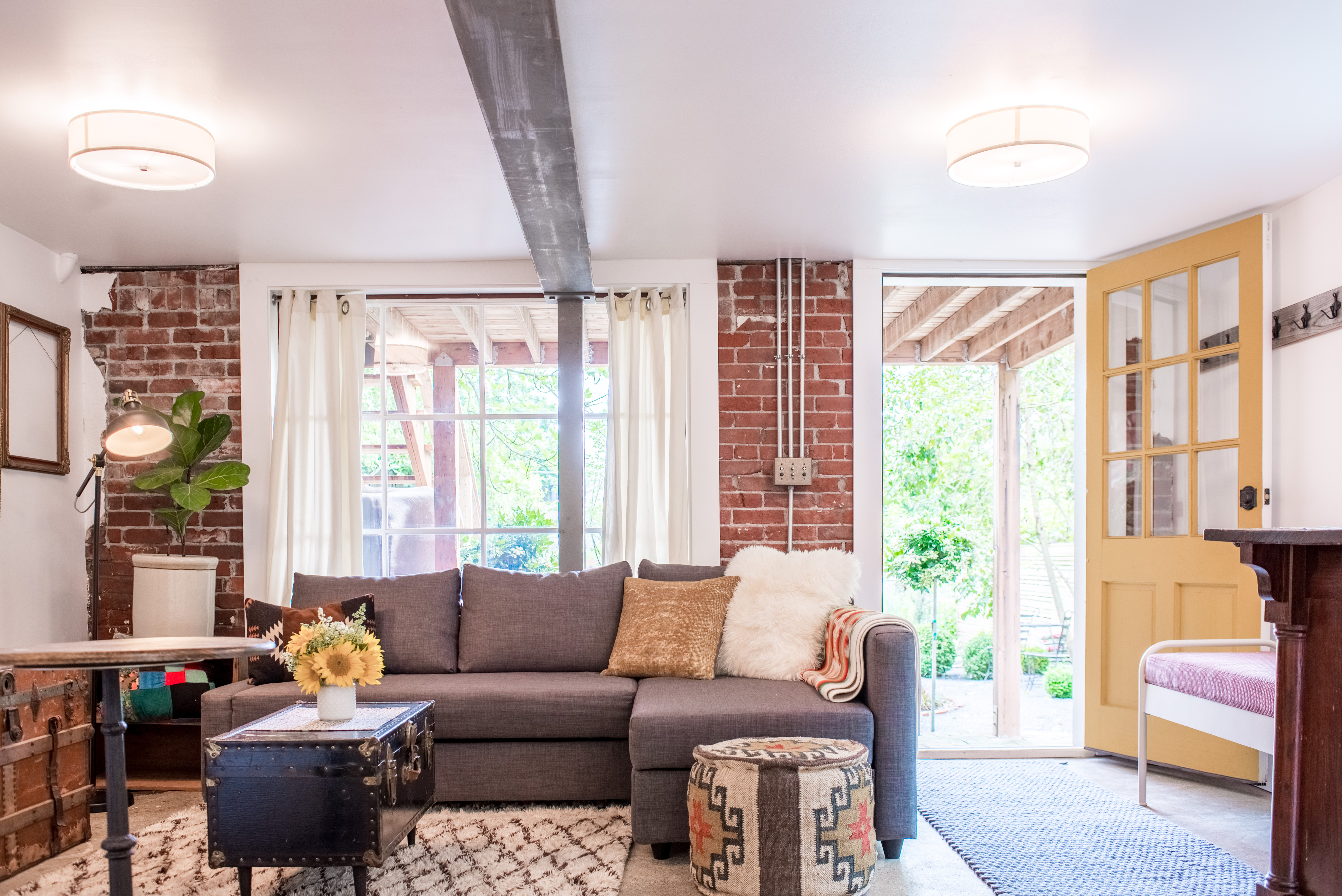 Modern Cabin with exposed brick and private gardens