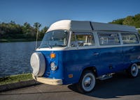 1974 Volkswagen Bus "The Blue Marie", perfect for engagement or wedding shoots, mini sessions, holiday shoots & music videos
