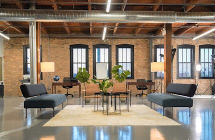 Bright Urban Industrial Timber Loft Building with 13' Ceiling. Beautiful Mid-Century Modern Design for Awesome Photoshoots, Podcast Hosting, and Meeting Workshops
