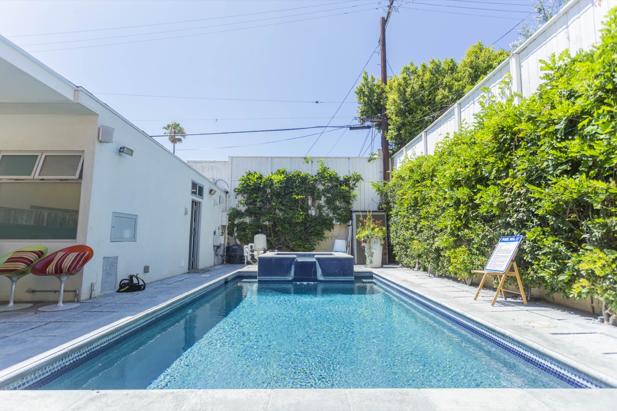 Private guesthouse with pool and patio