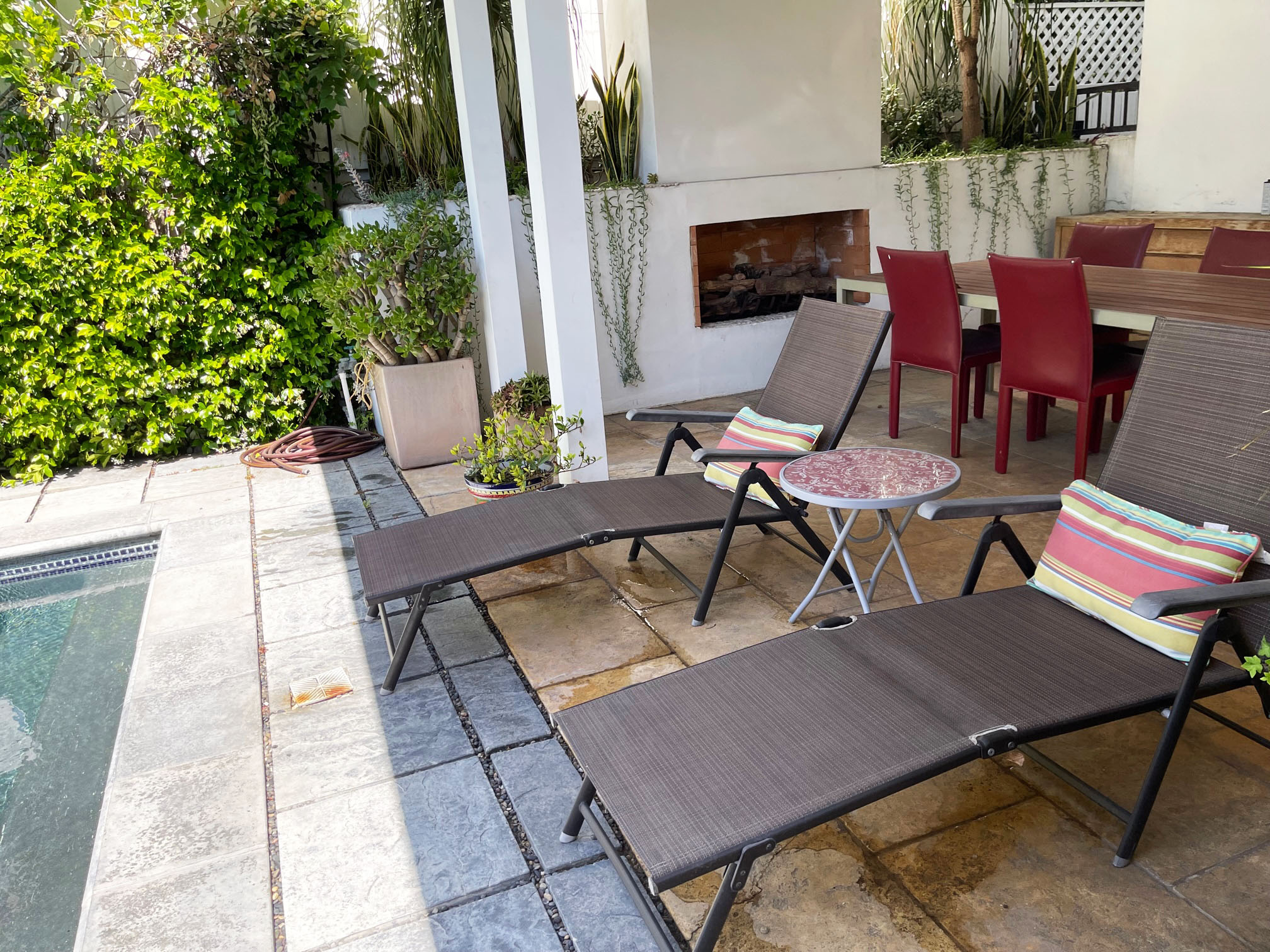 Private guesthouse with pool and patio