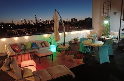 Private Roof Top with Manhattan and Brooklyn Skylines