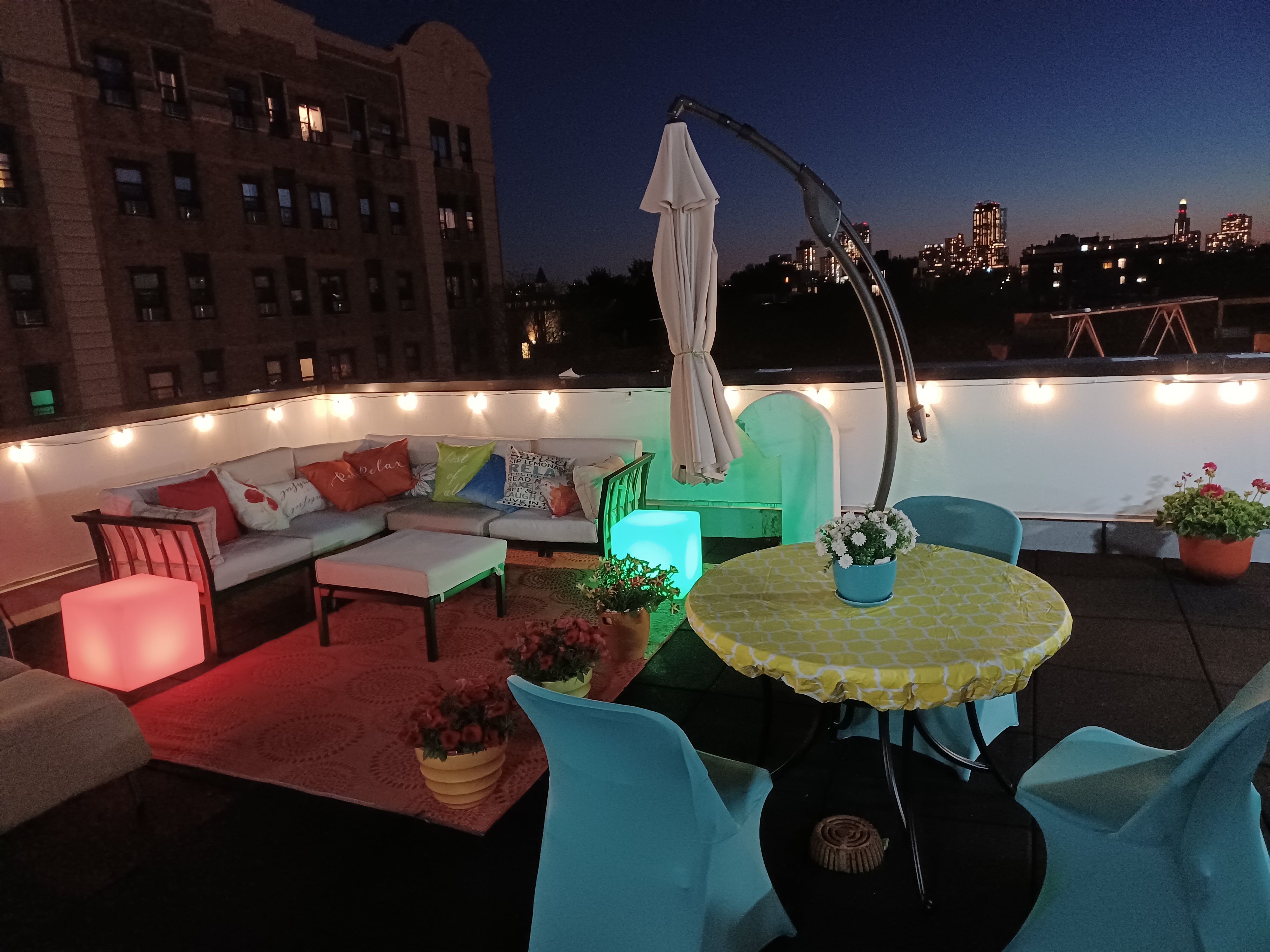 Private Roof Top with Manhattan and Brooklyn Skylines