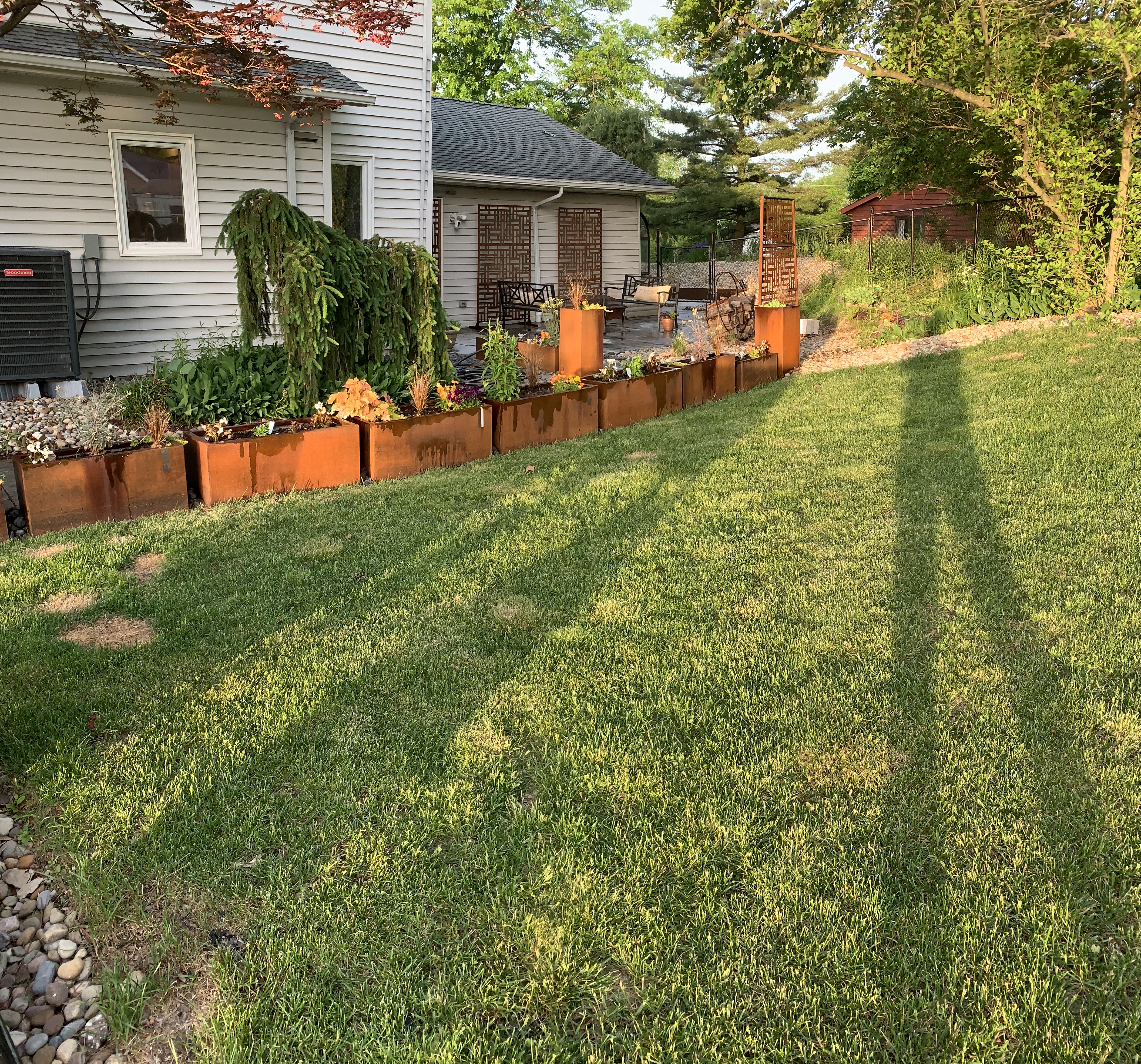 Modern style back yard space