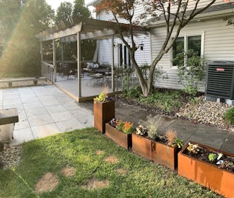 Modern style back yard space