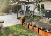 Modern style back yard space