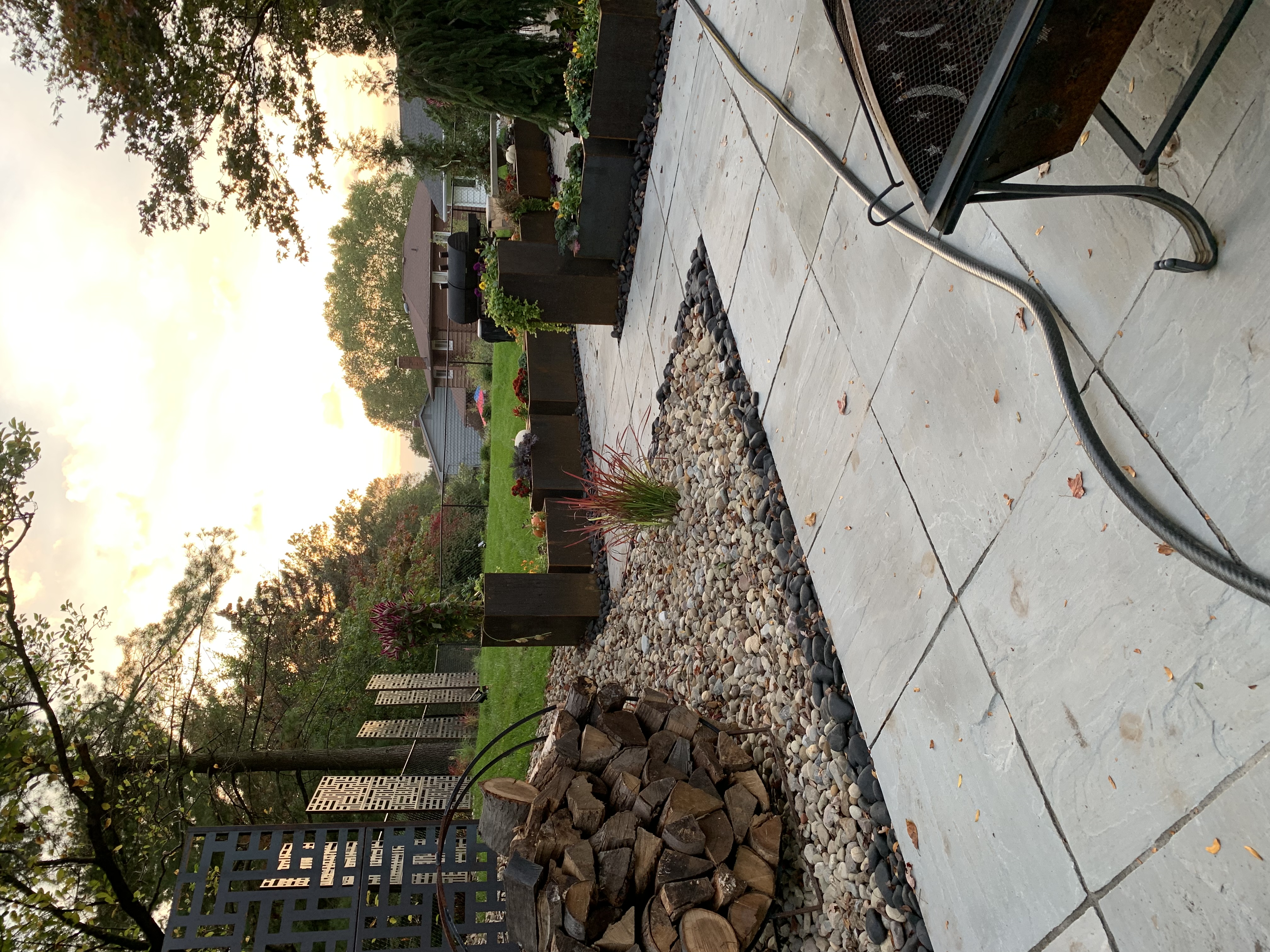 Modern style back yard space