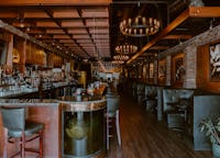 Timeless restaurant with classic bar and vintage accents