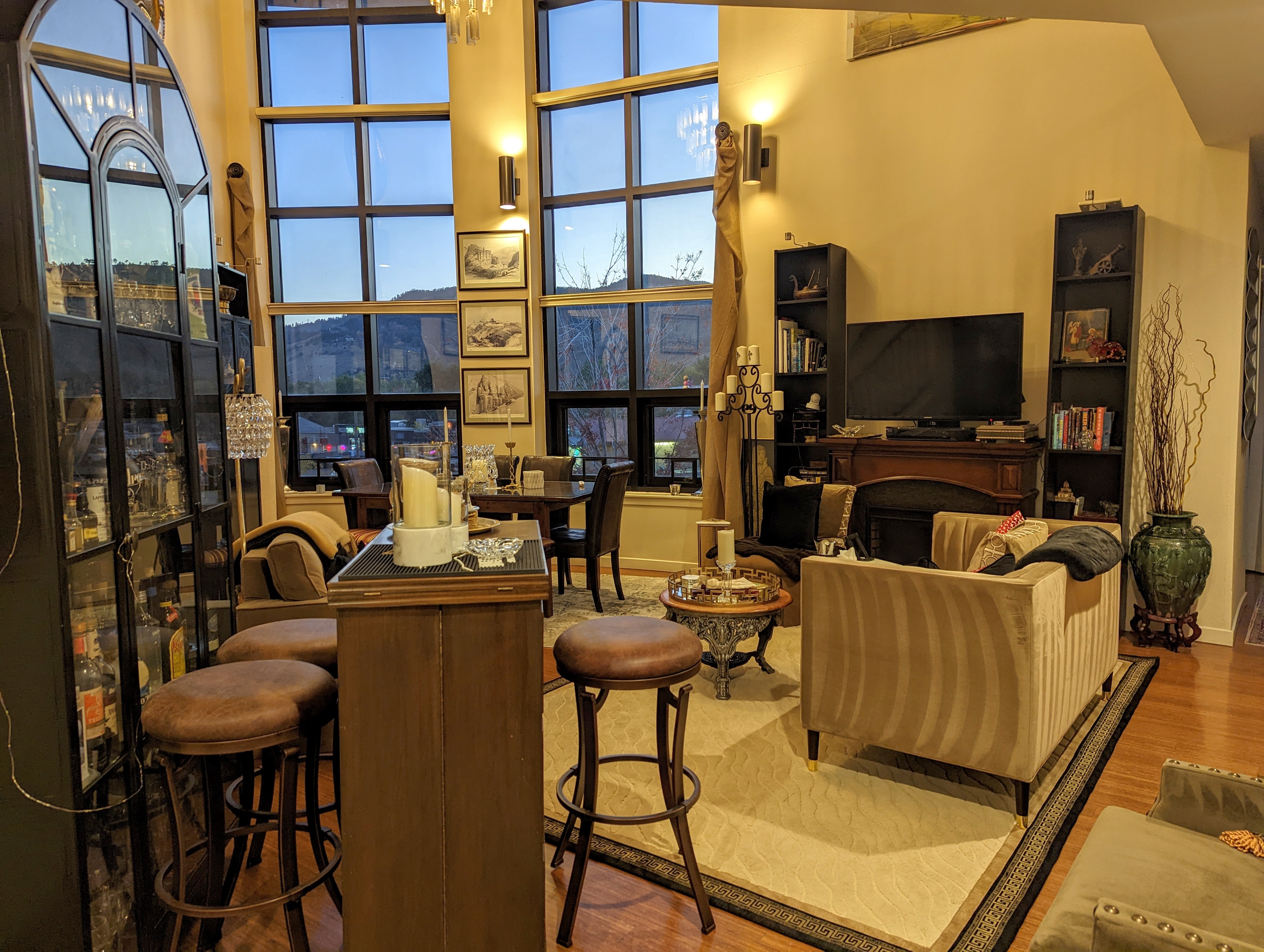 Top floor condo with expansive windows facing the foothills of Boulder Colorado