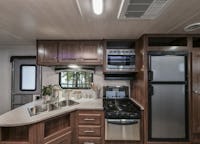 2018 32' travel trailer with plenty of space for up to eight adults.