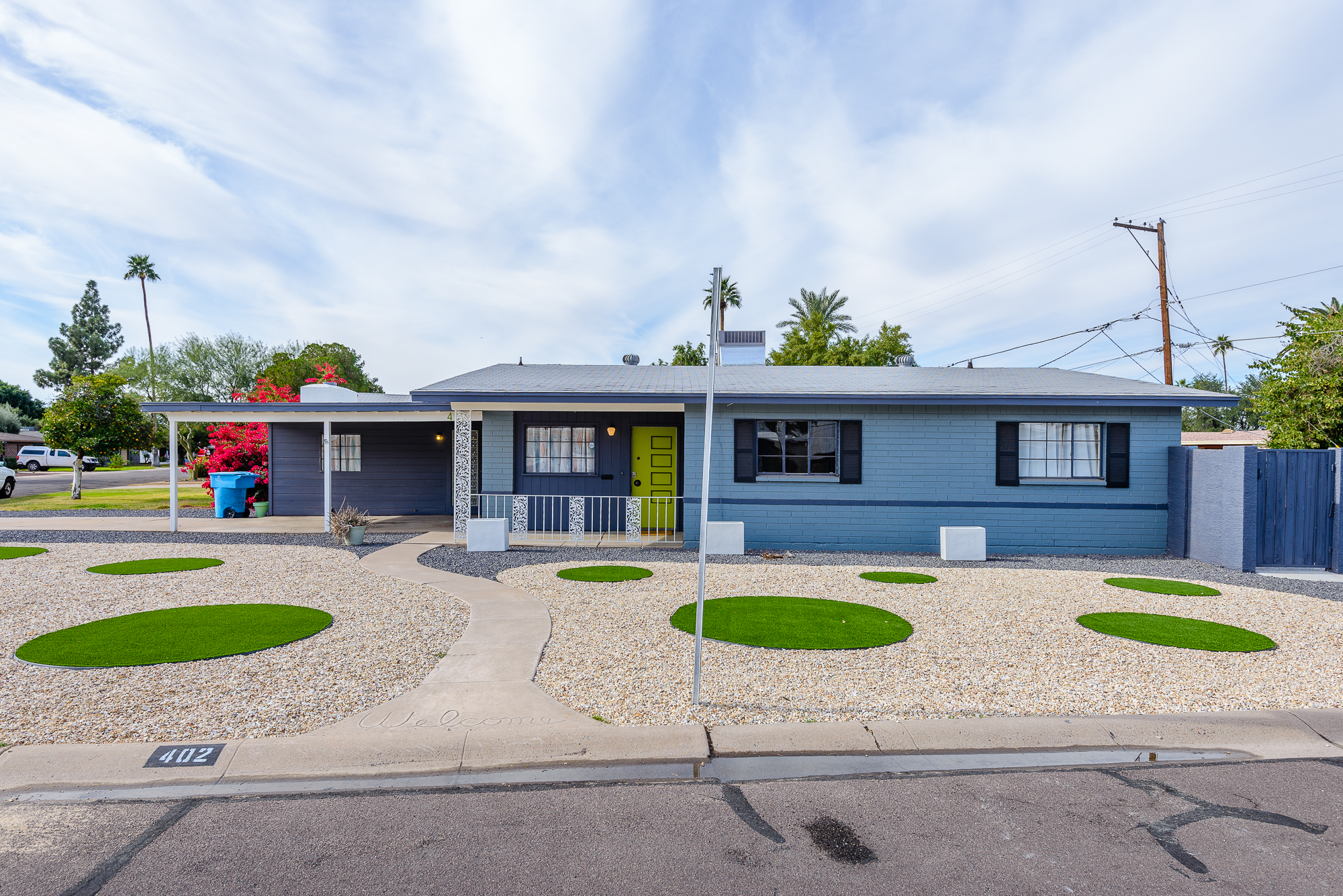 Palm Springs Mid Century Modern Home with fun outdoor space and skyline views