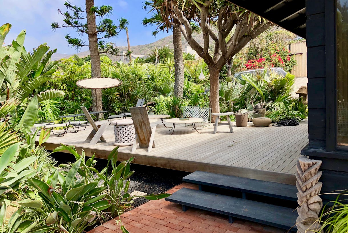 Private Vintage Malibu House with Direct Beach Access. Large Landscaped Yard & Patios