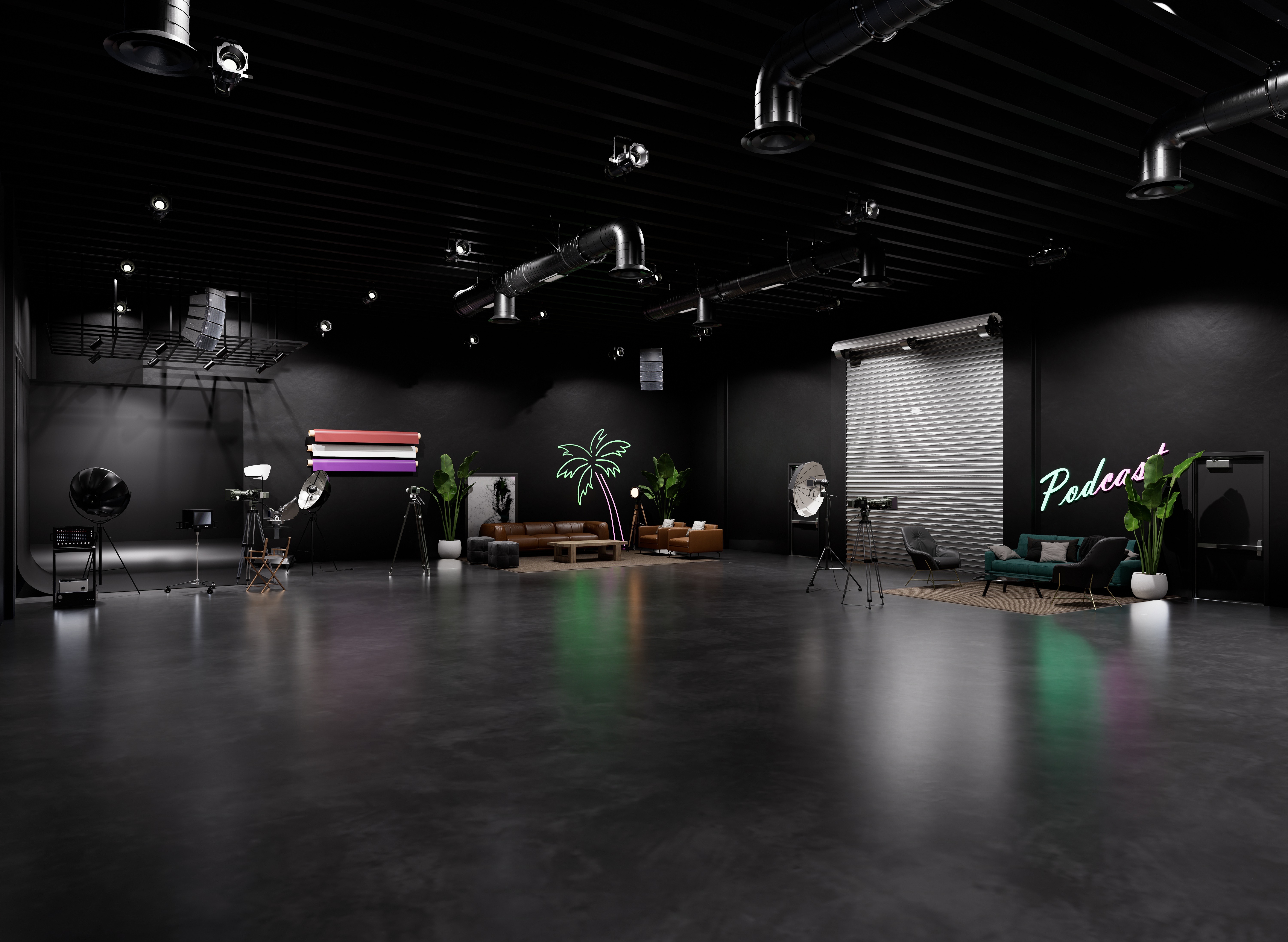 Multi-Purpose all black Modern warehouse