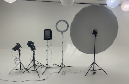 Bright Studio CYC Wall, And Offices To Use For Filming