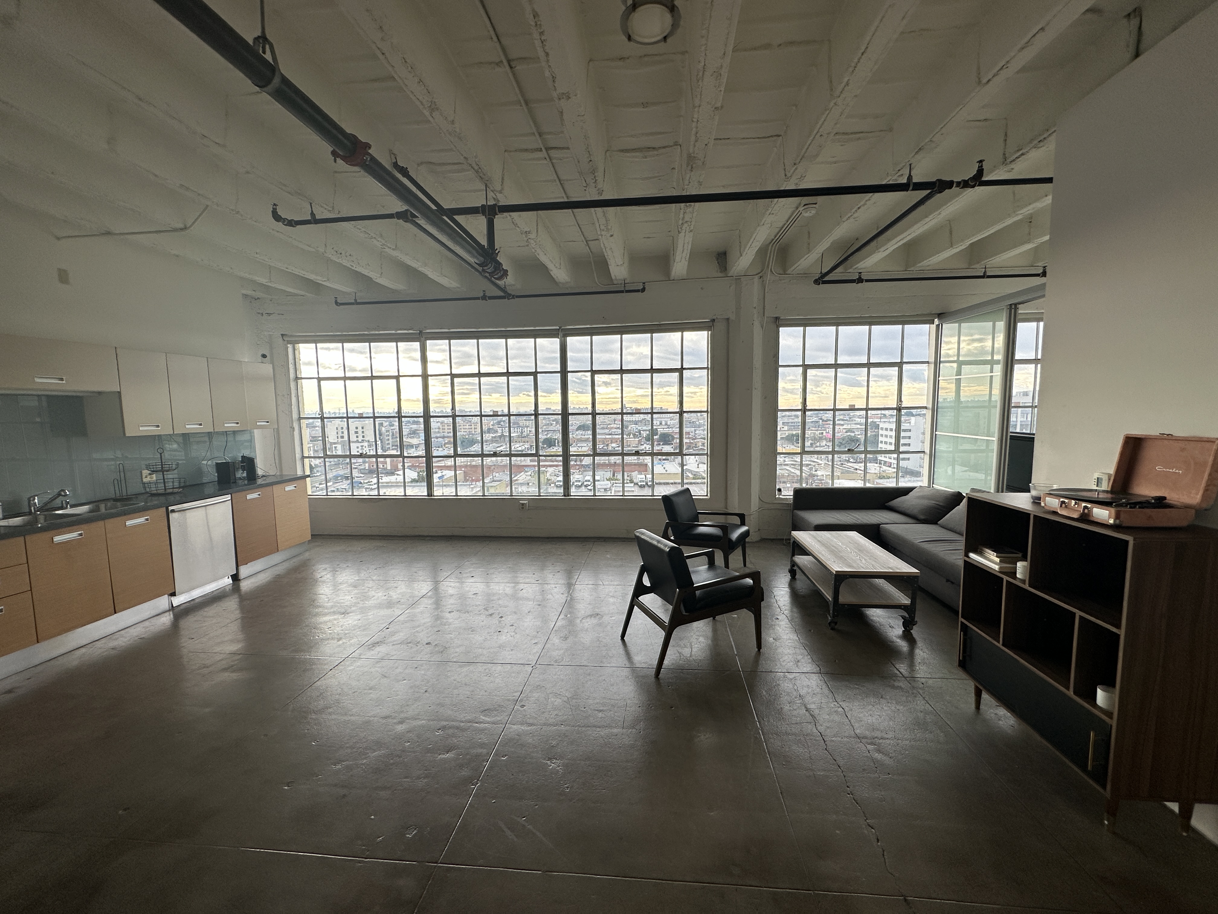 Open Loft Space with Broad Windows