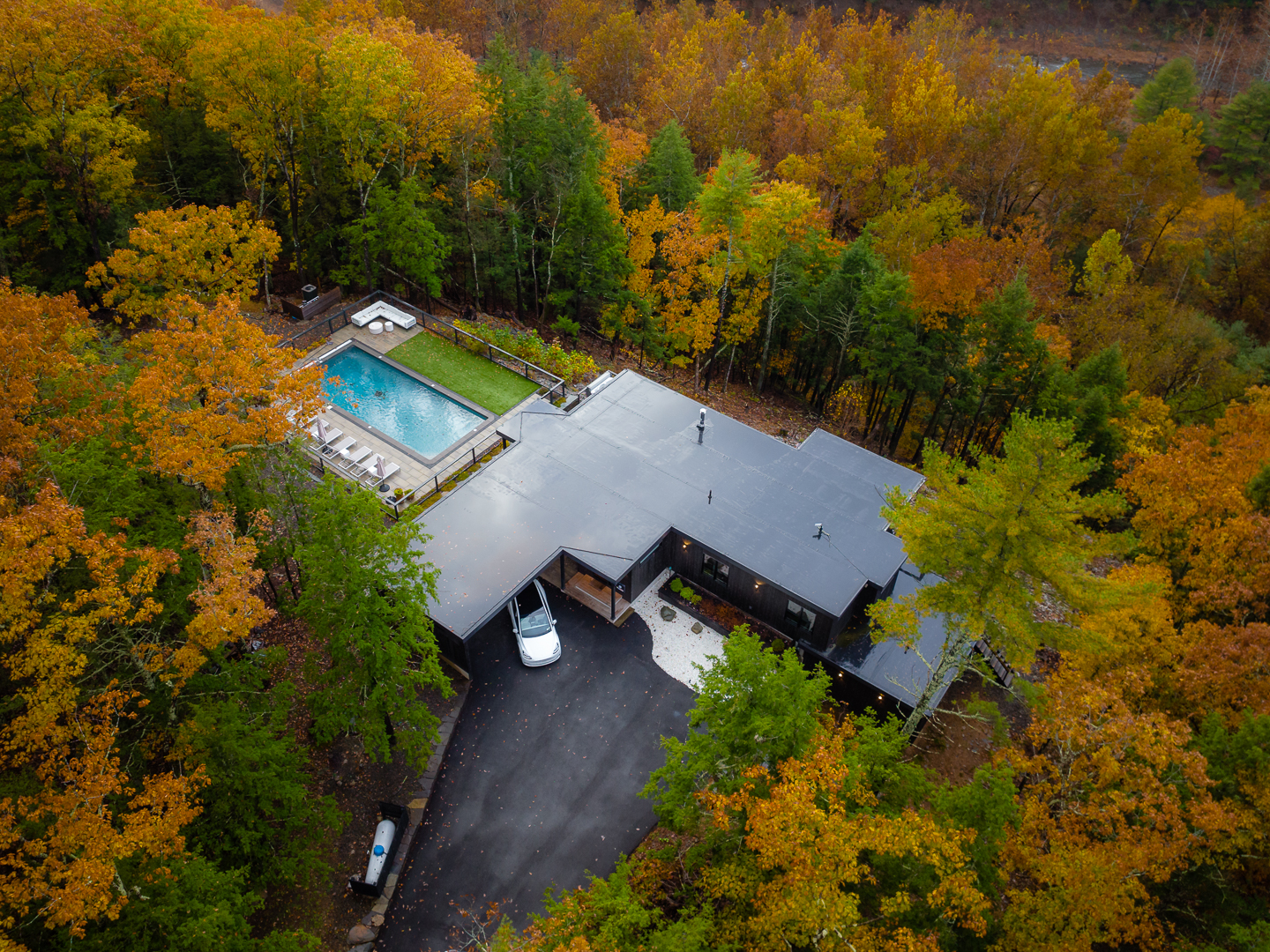 Modern Paradise with Pool across 8 Secluded Acres in NY
