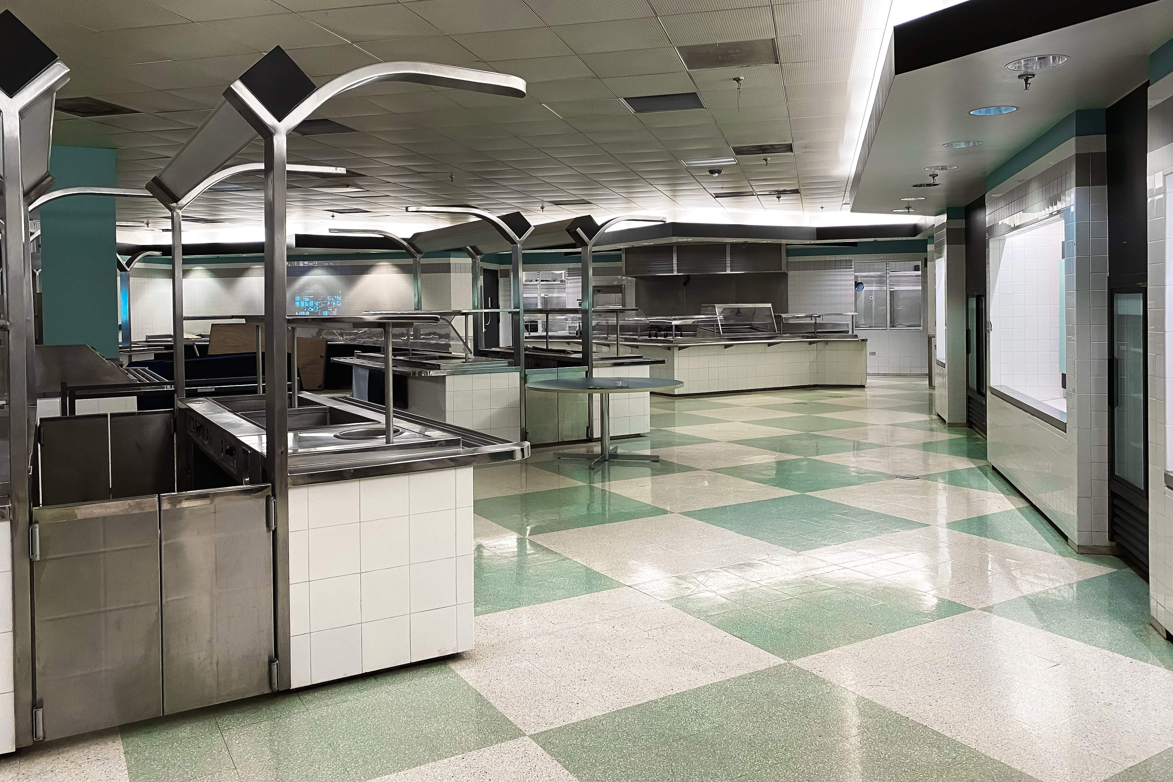 Authentic 90s Cafeteria Buffet Serving Area