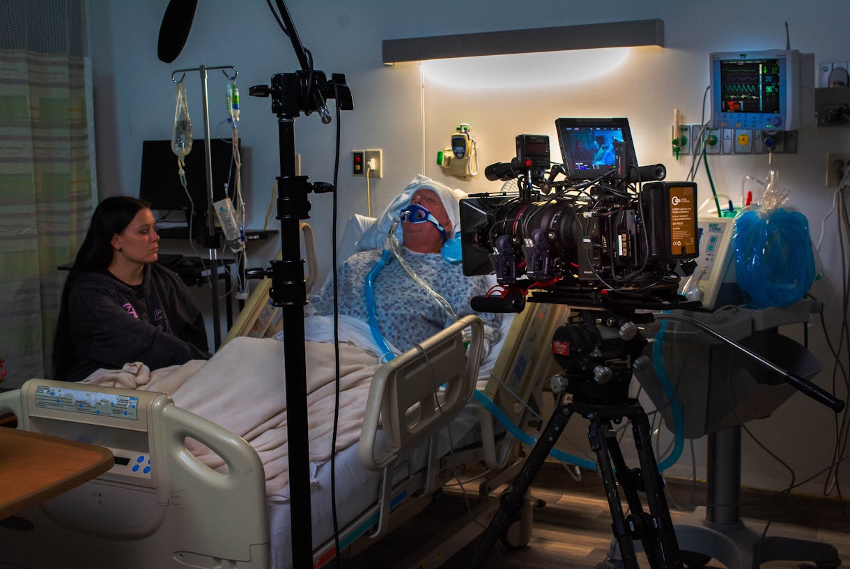 ZZ-1 Productions, Inc. Hospital set and large Green screen.