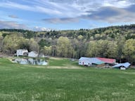 Gorgeous Farm Property with Pond, Woods, Goats, Chickens, Peacocks & Guineas