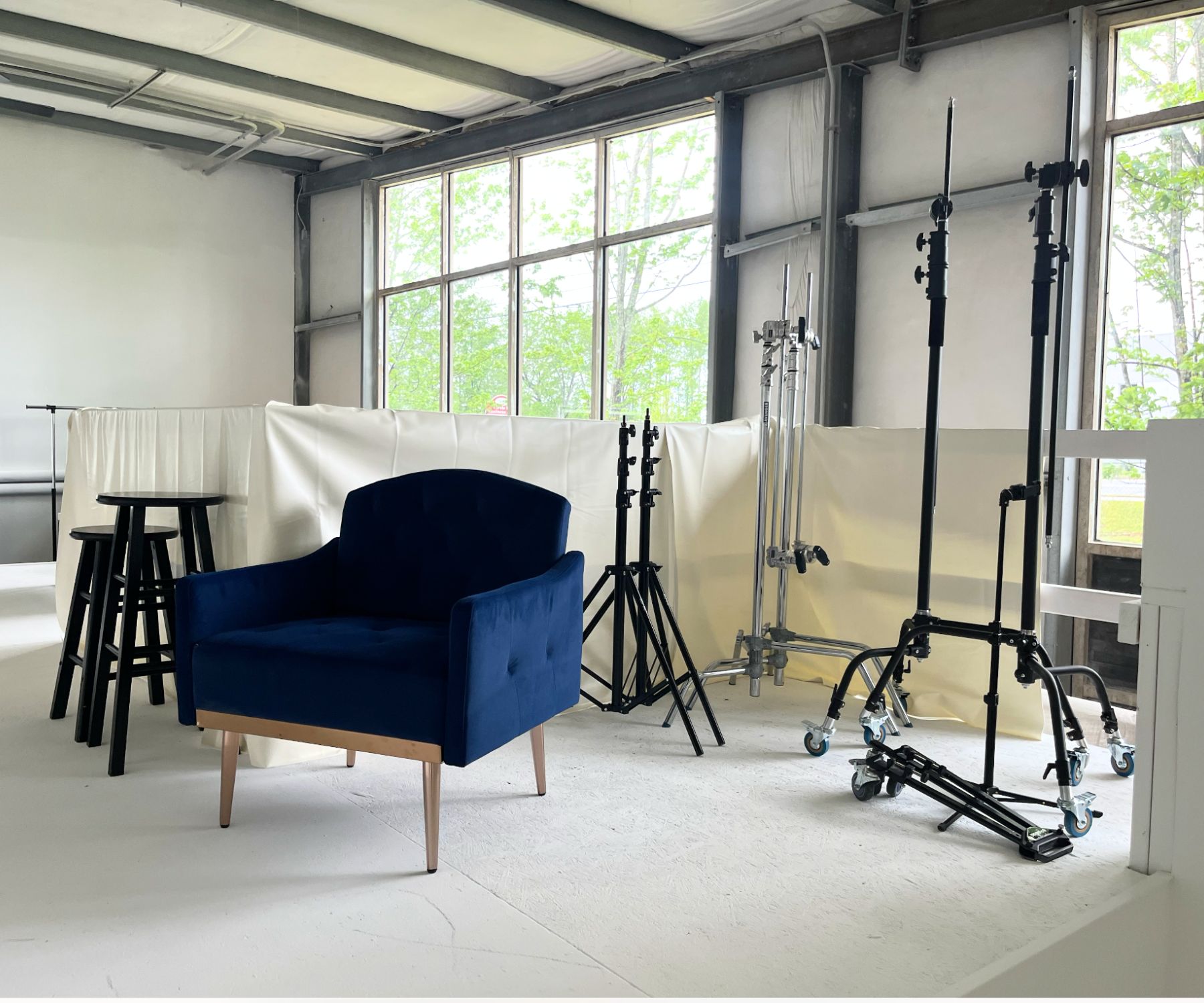 Studio with Ceiling to Floor Windows