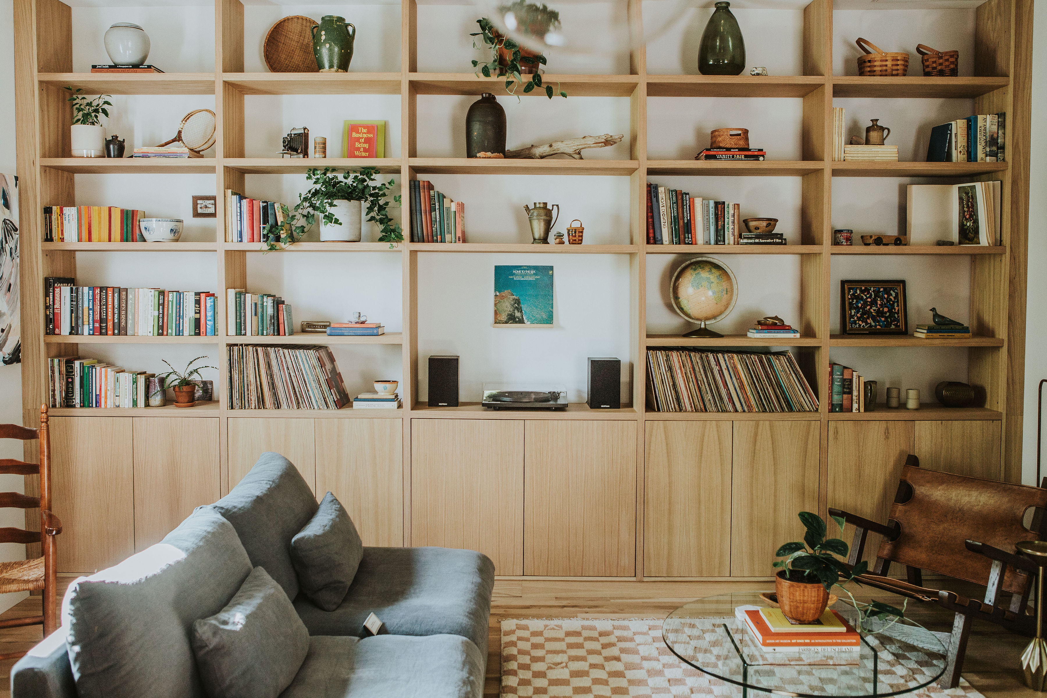 Designer Home With Library Wall