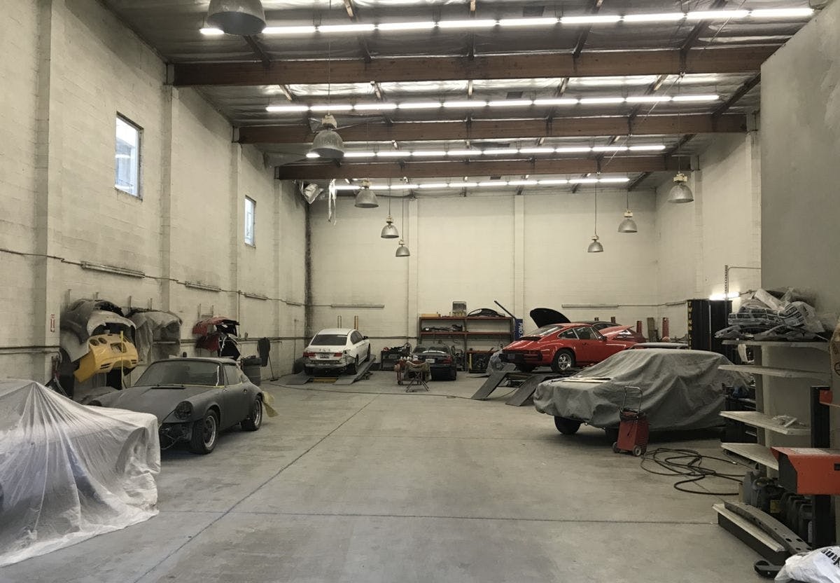 Industrial Auto Shop Car Garage Office Parking Lot