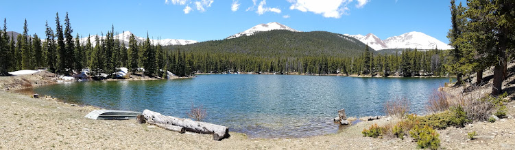 High Alpine Lakes with Rising Mountains as a Backdrop