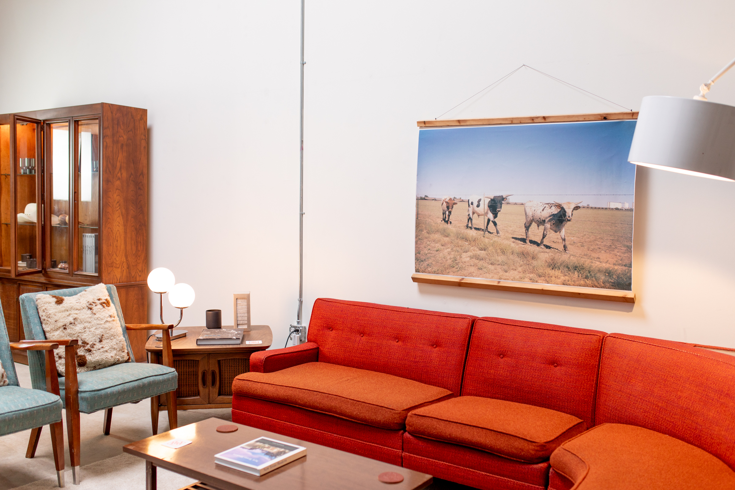 Natural Light Mid-Century Modern Loft Studio with Pool Table