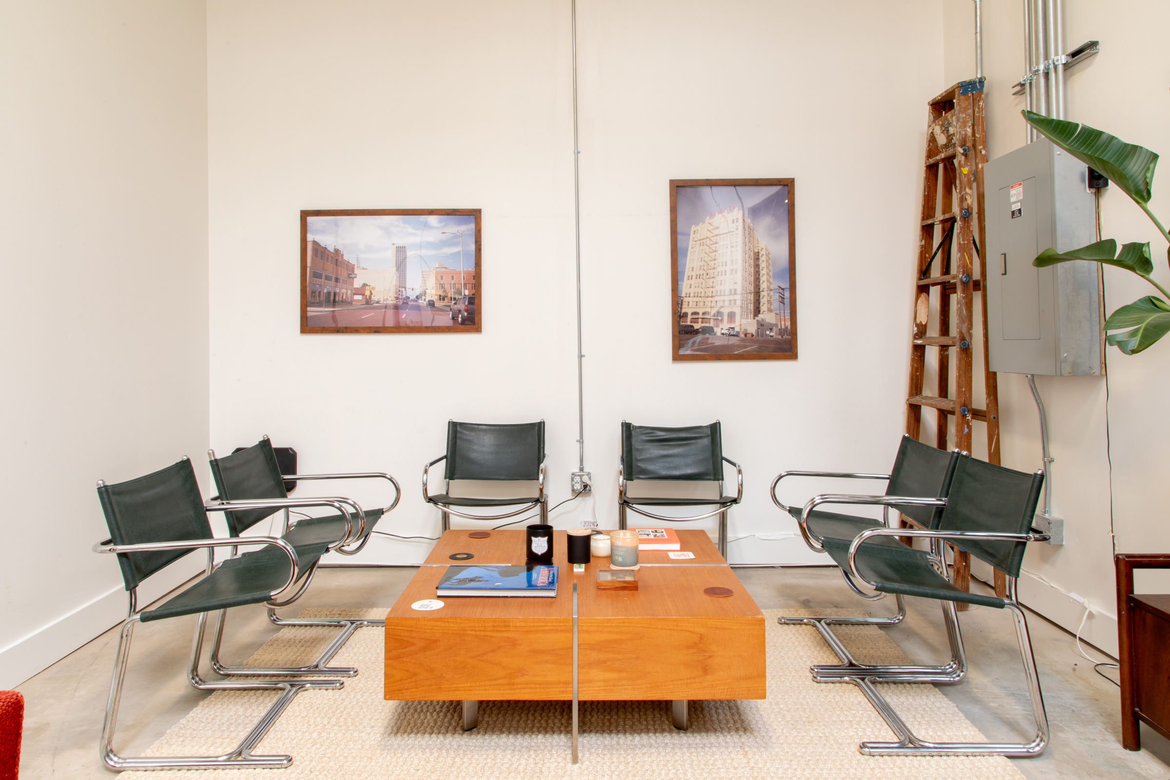Natural Light Mid-Century Modern Loft Studio with Pool Table