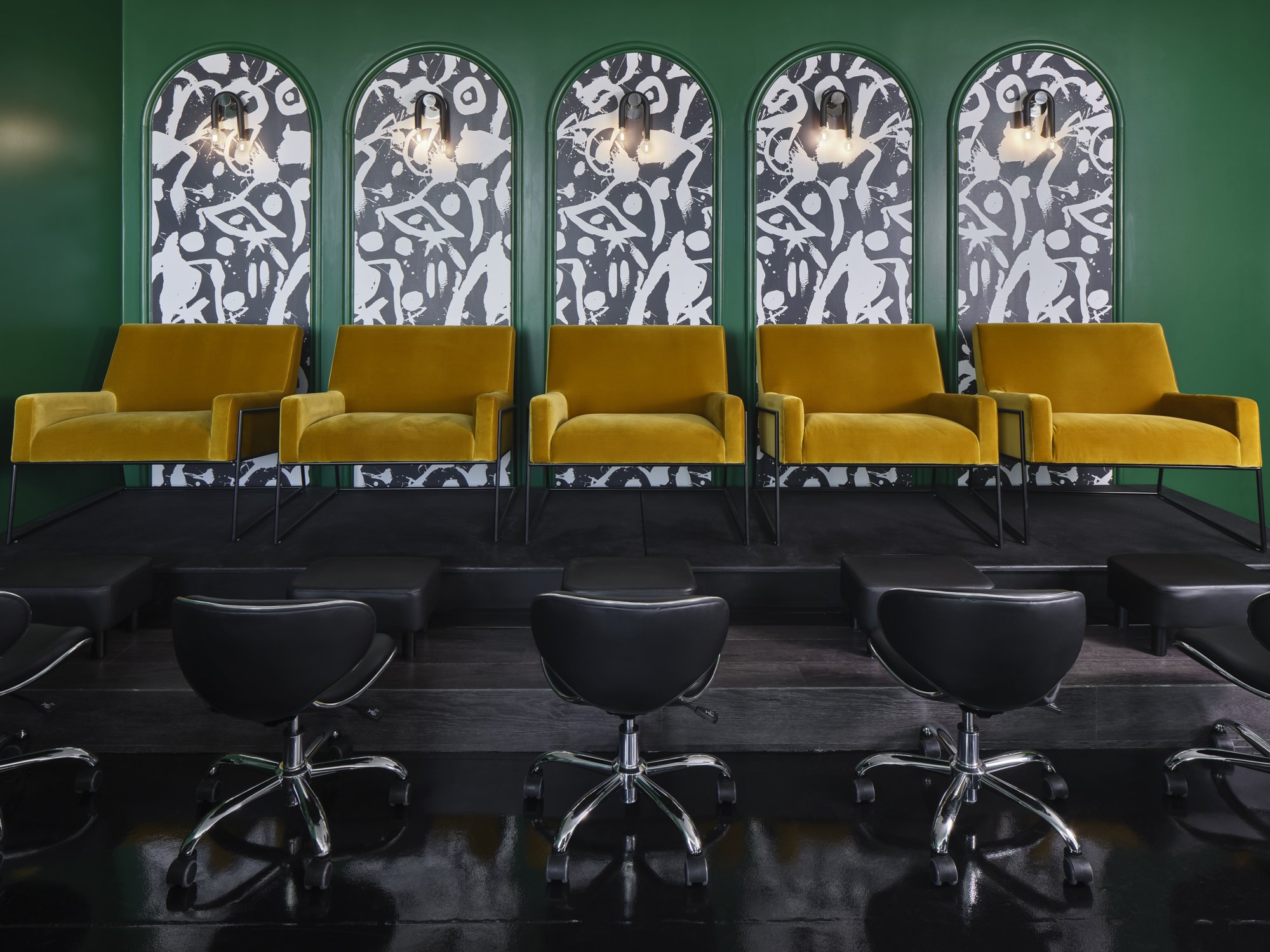 Cure Studios - Bright Green Salon, Studio, Retail Shop - Professionally Designed