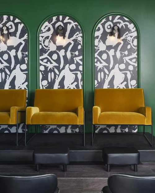 Cure Studios - Bright Green Salon, Studio, Retail Shop - Professionally Designed