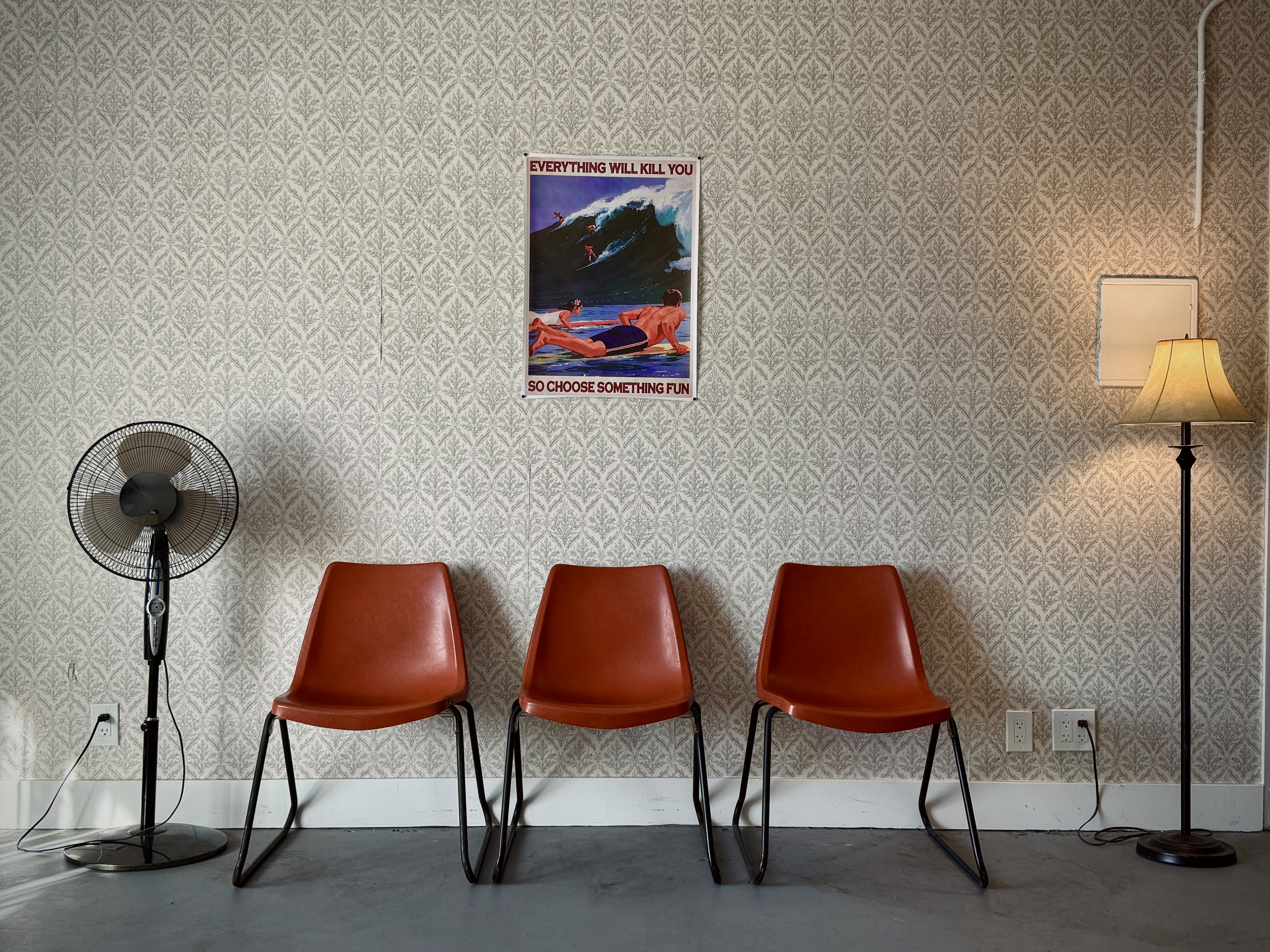 Vintage Motel Office, Lobby, Reception Set in LA