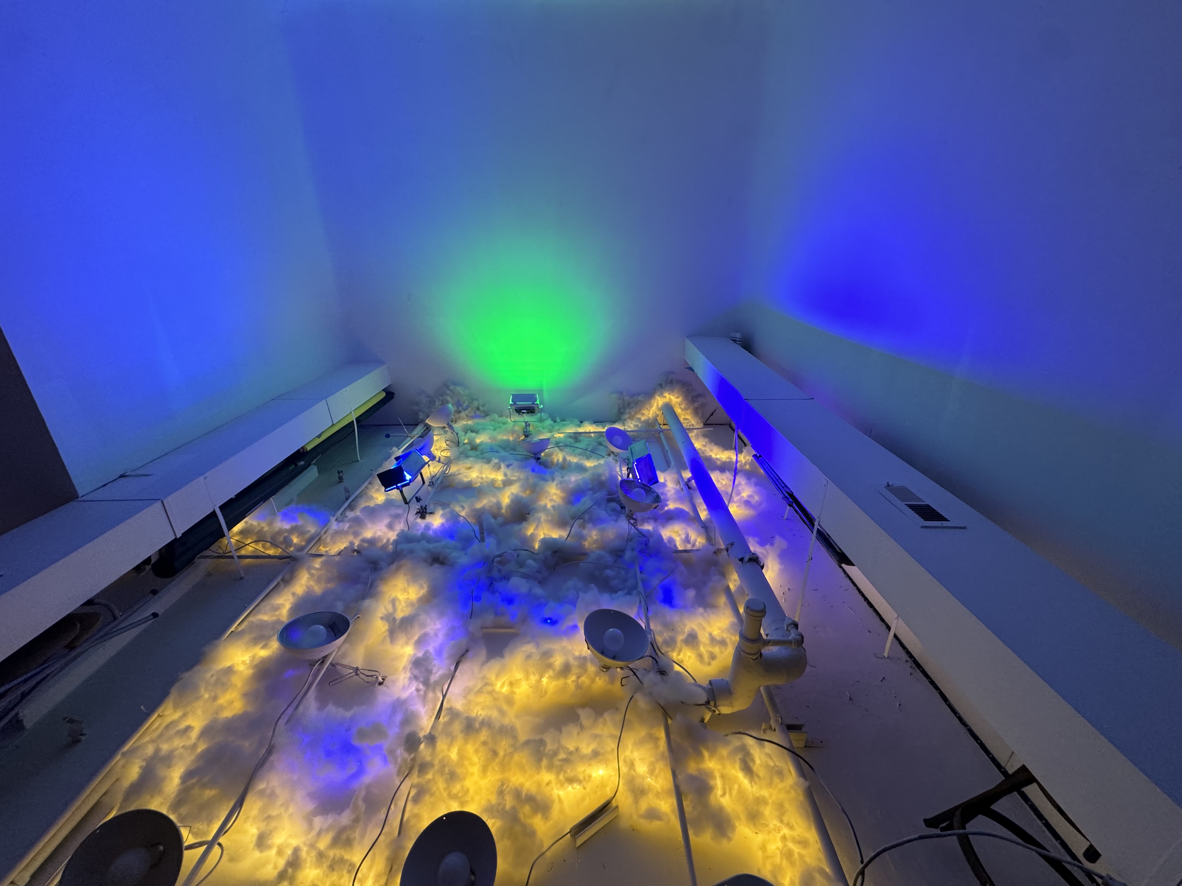 Cyclone green screen wall RBG multimedia room