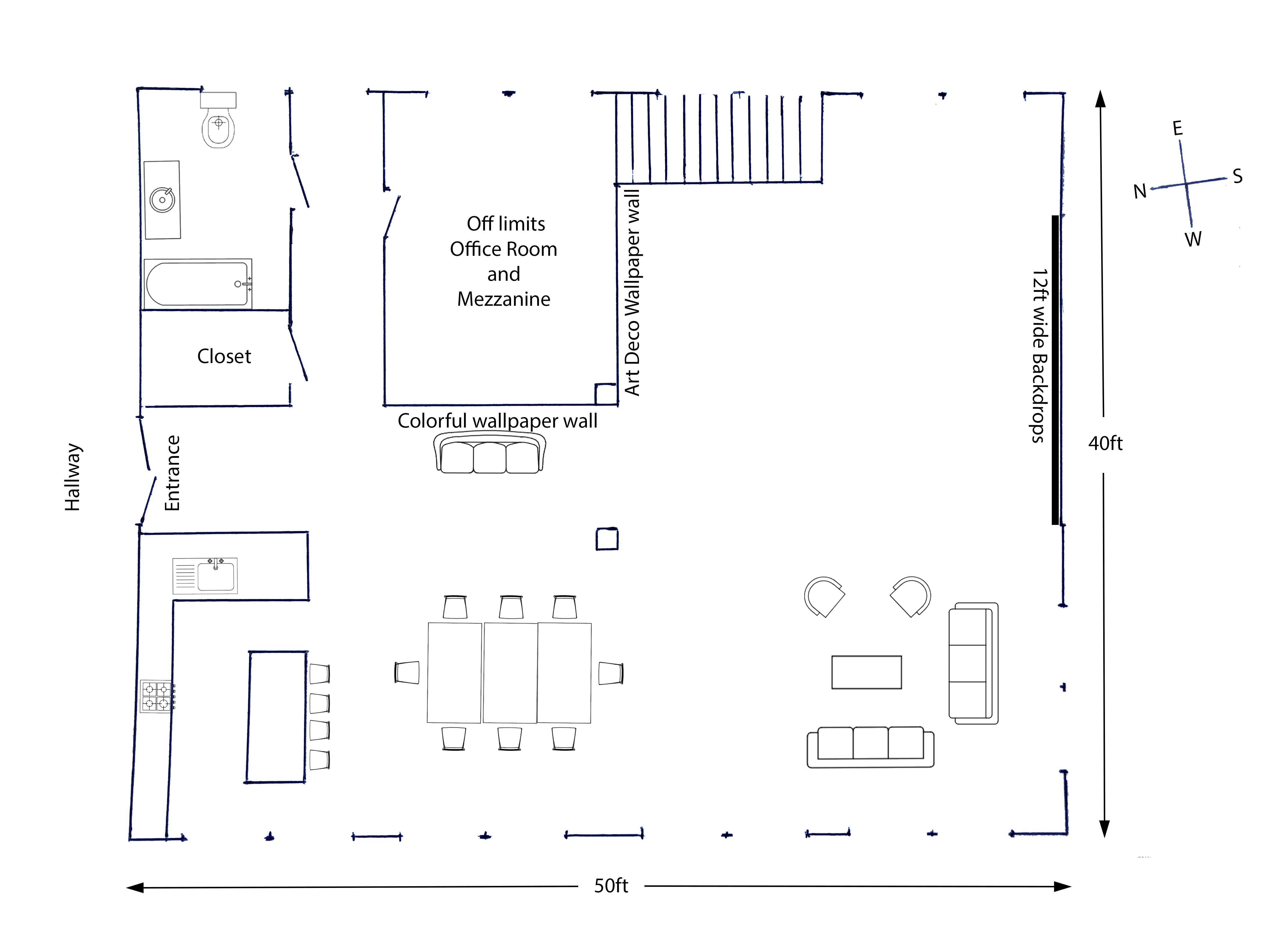 Photo studio / Film location in a DTLA Penthouse Loft
