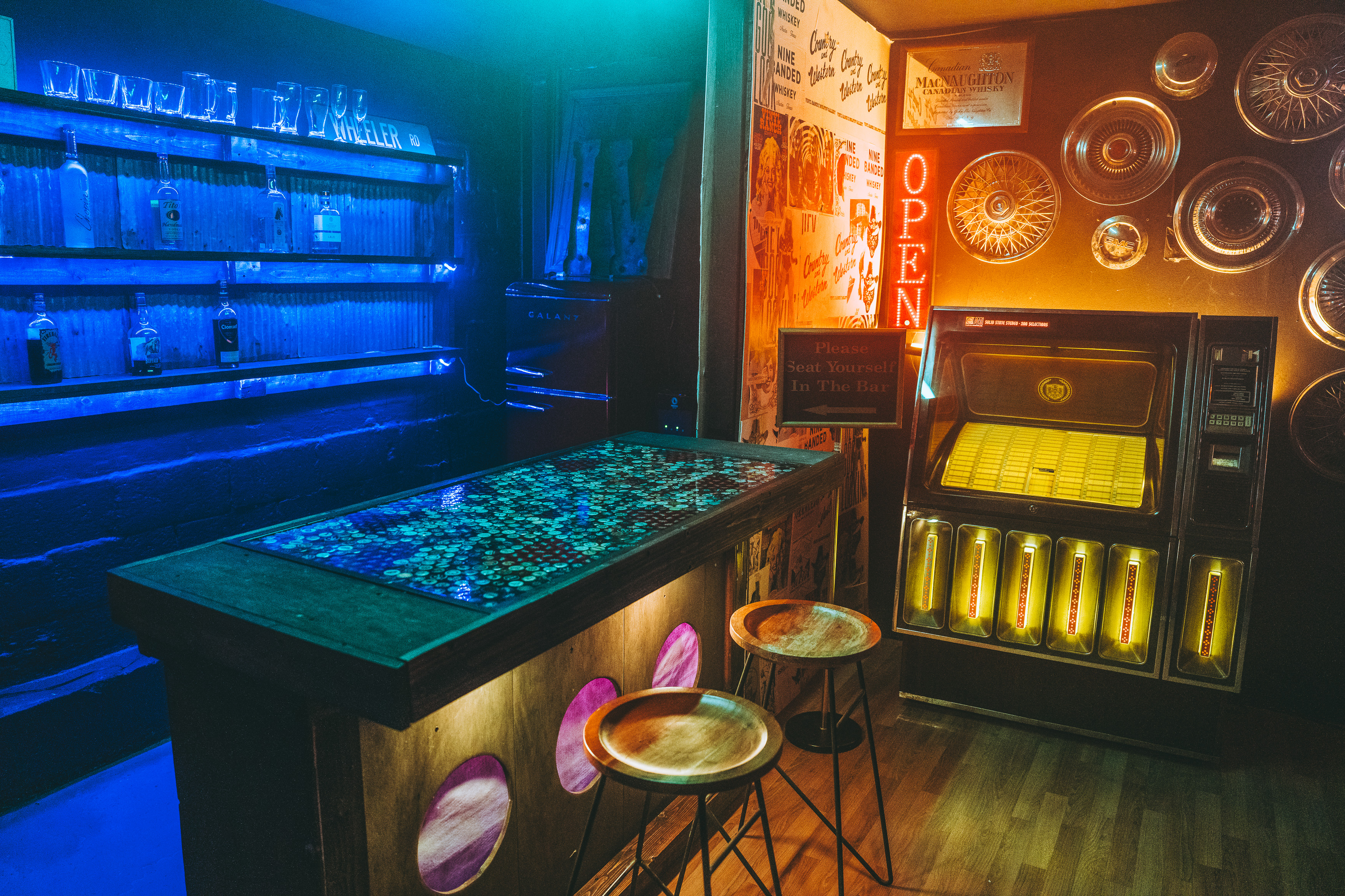 Town Studios - Multi-Set content studio with 10+ retro sets including dive bar, hotel room, barn, living room, disco lounge and phone booth