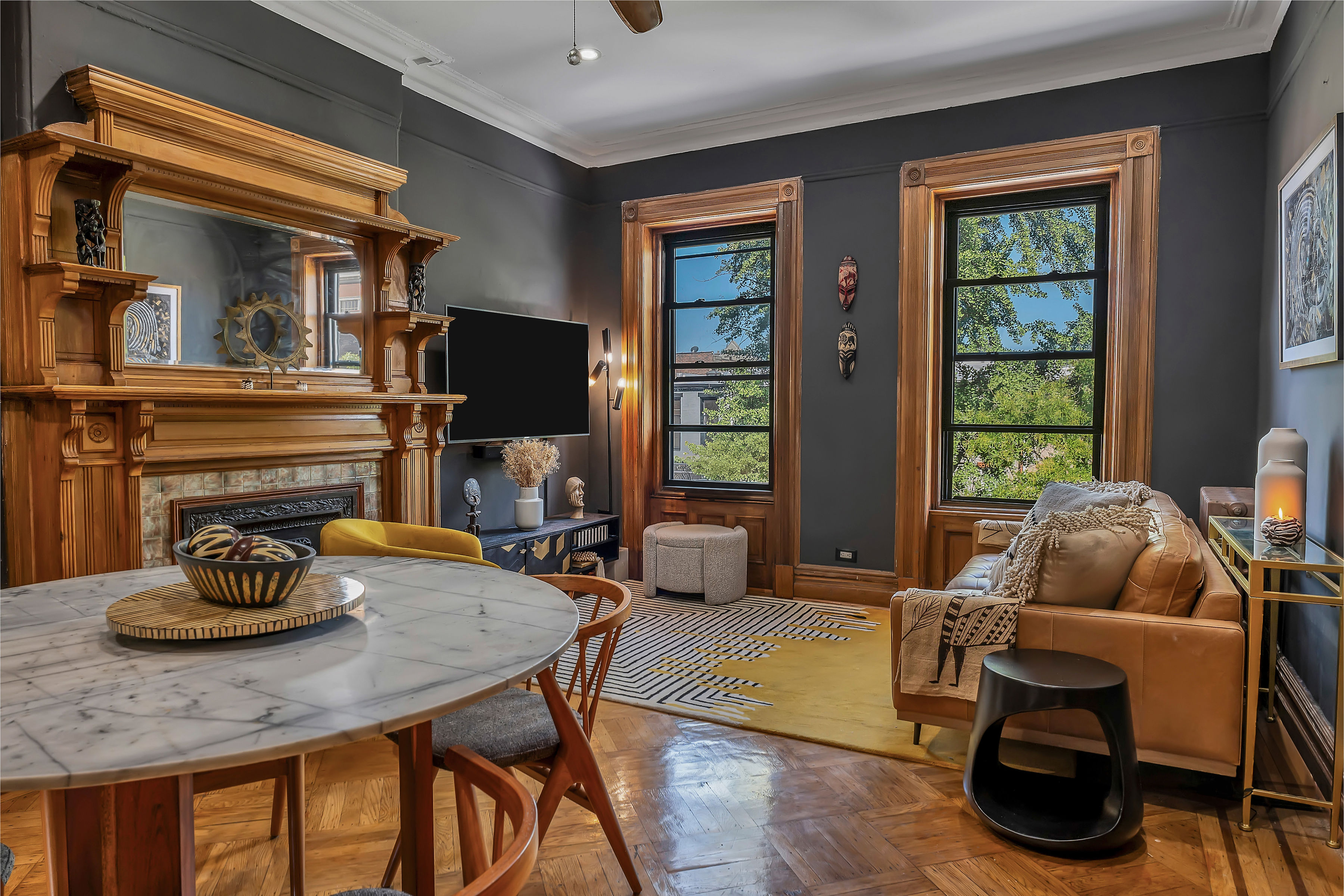 Brooklyn Brownstone One-Bedroom – Mid-Century Modern Style