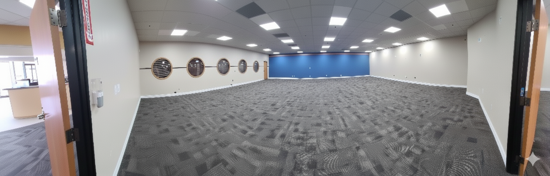 Lobby + Open Office Room