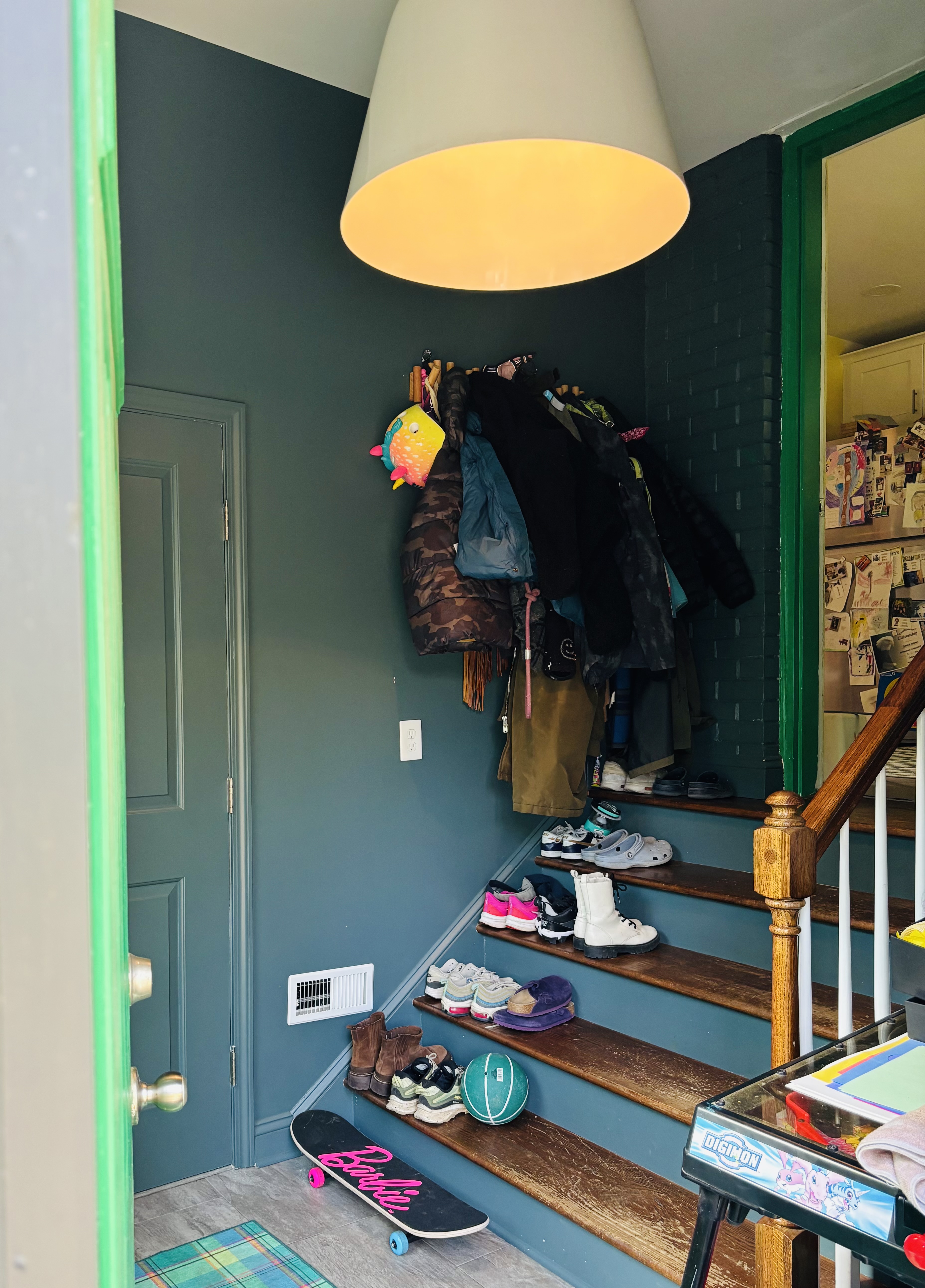 Modern Black House with Colorful Interior