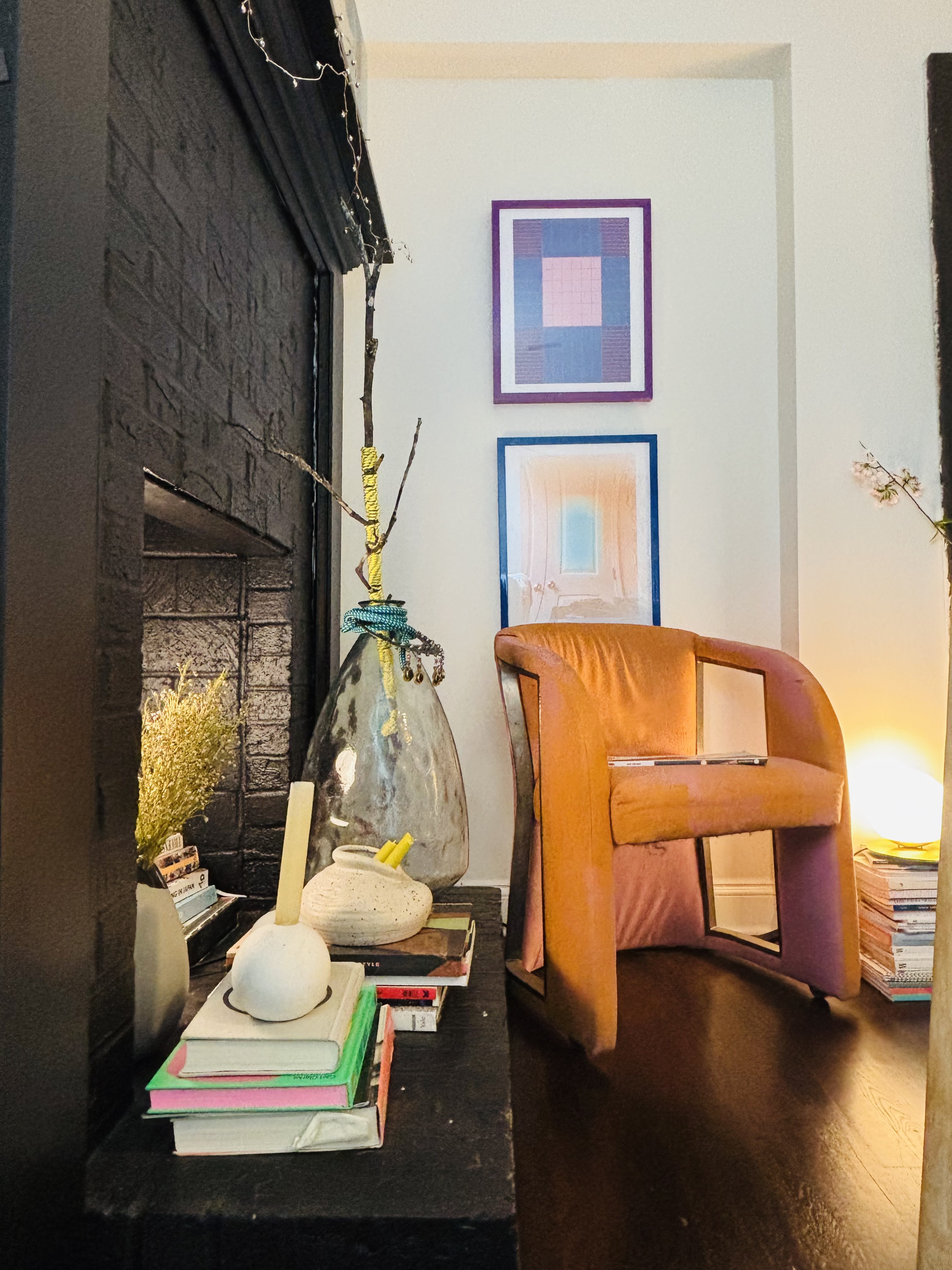 Modern Black House with Colorful Interior