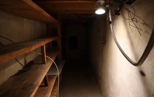 Horror film set studio