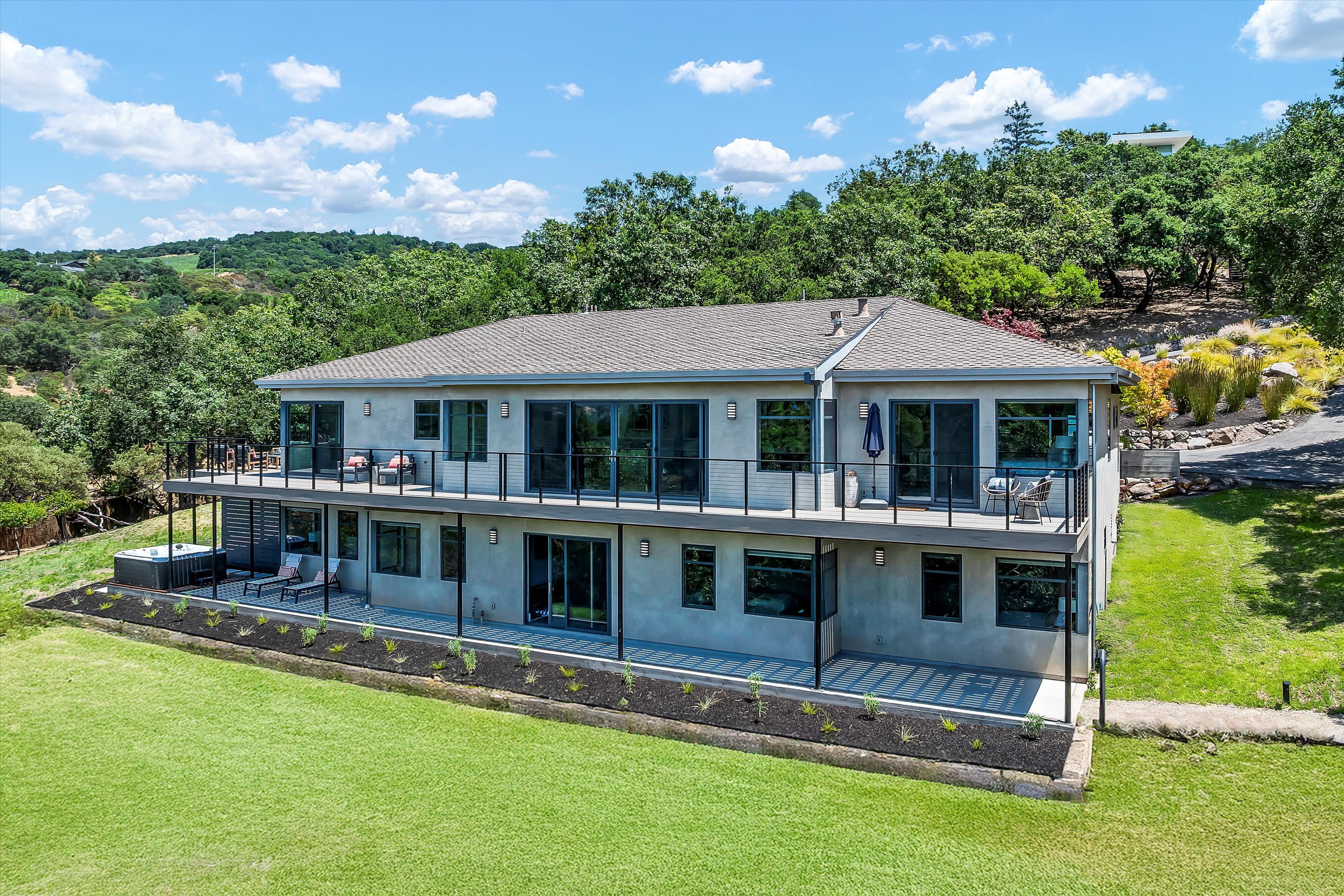 Large hillside home on 3 acres with sweeping valley views in Sonoma County