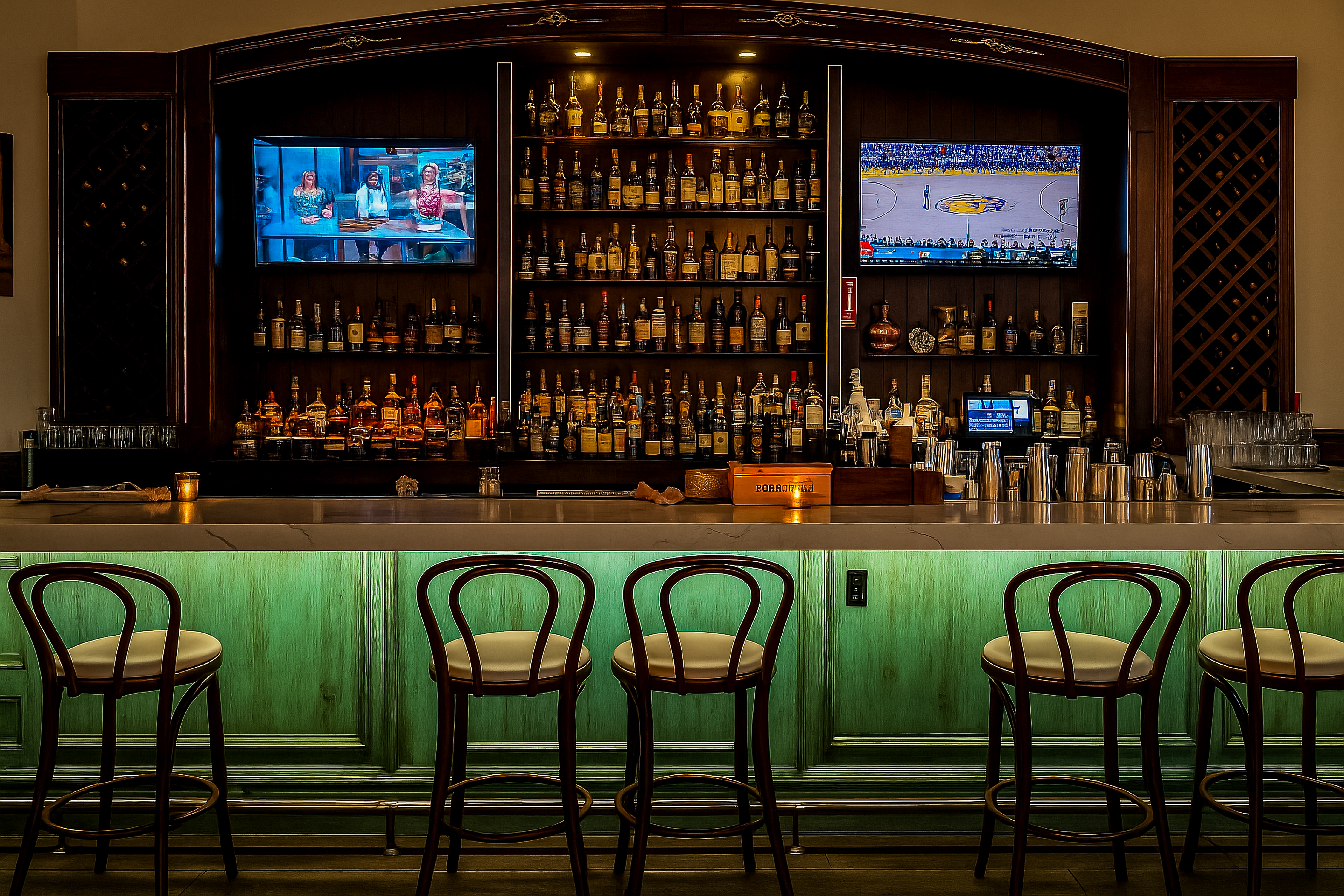 Vintage Cuban Elegance : Luxurious Latin Kitchen & Rum Bar for Film & TV