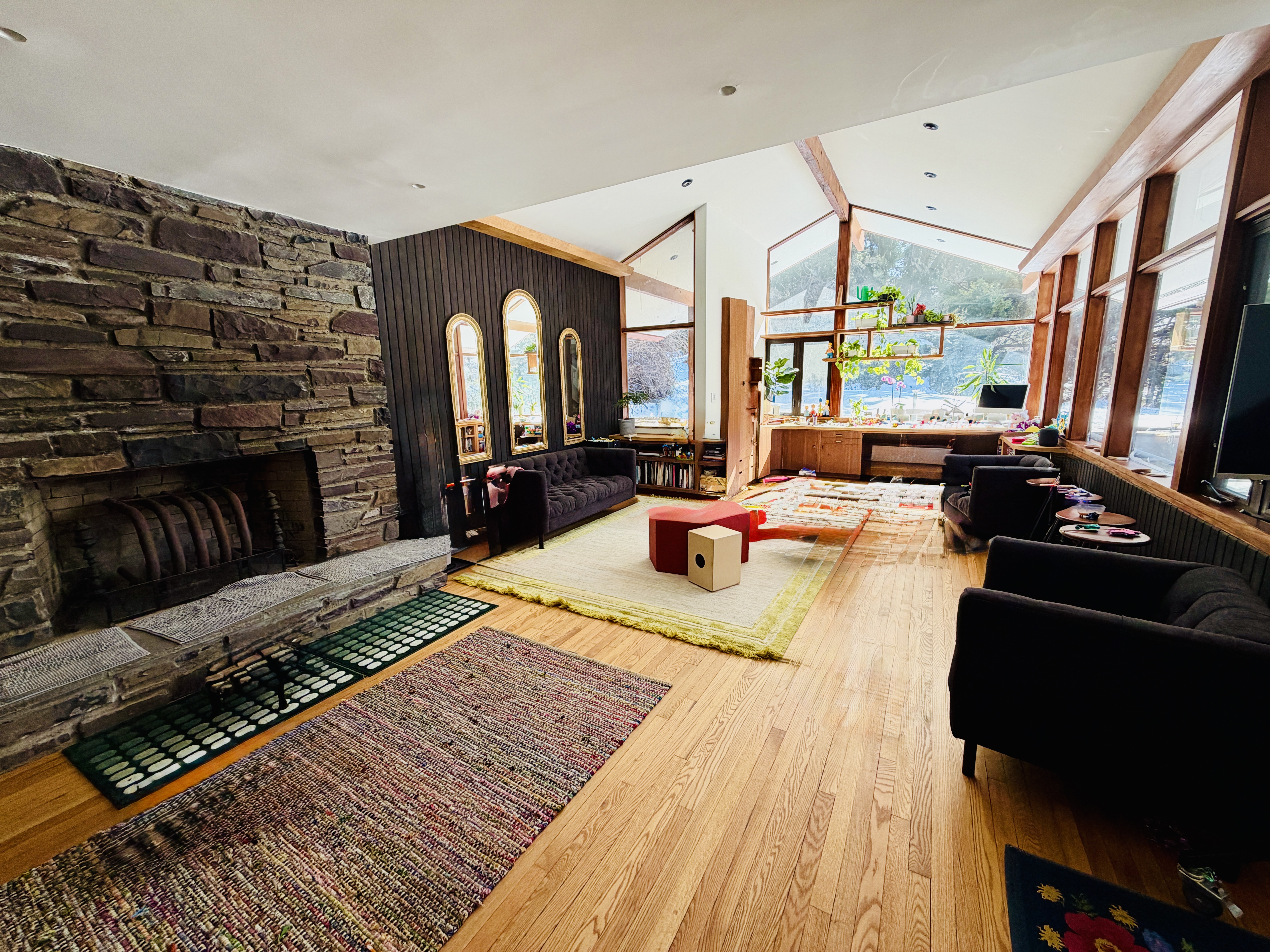 Mid-Century Glass House with Hudson River Views + Private Altitude and Fitness Studio